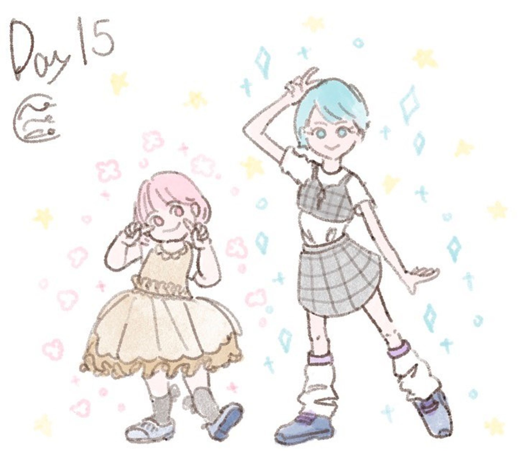 ----------♡----------

‪𝐃𝐚𝐲‬ 15 ファッションモンスター

長女はモード系とか、ギャル系統が好みの様です🌺🤙🏾💞

次女は母の好みに全振りされて、ふりふりレース系多めです😂😂

ポージングは2人が実際に良くやるポーズ🤣
人体構図の勉強になります😂

 #100日チャレンジ  #育児日記  #1日1絵  #かわいい  #ゆるいイラスト #女の子ママ  #女の子  #日常#illustrations  #illustrate #cute  #girl  #일러스트 #데일리  #귀여워 #패션  #그림스타그램-1