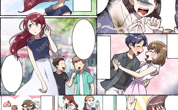 デフォルメ絵柄広告LP用漫画制作