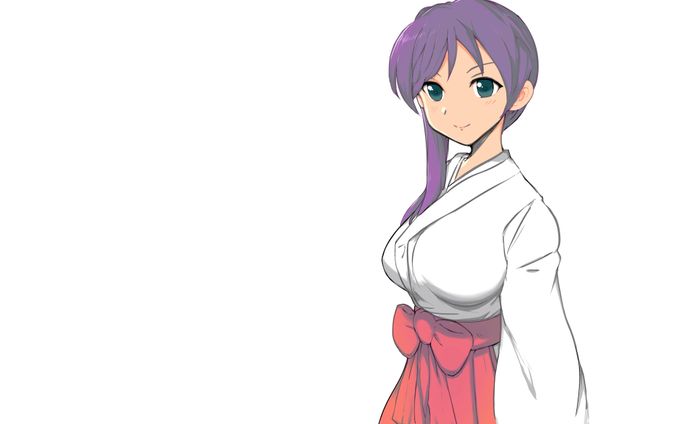 イラスト一般、巫女服