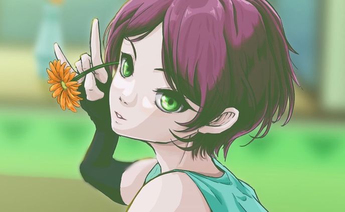 瑛蘭　#ガーベラ 
#ショタ #美少年 #オリジナル #オリジナルイラスト #オリジナルキャラクター #イラスト #illustration