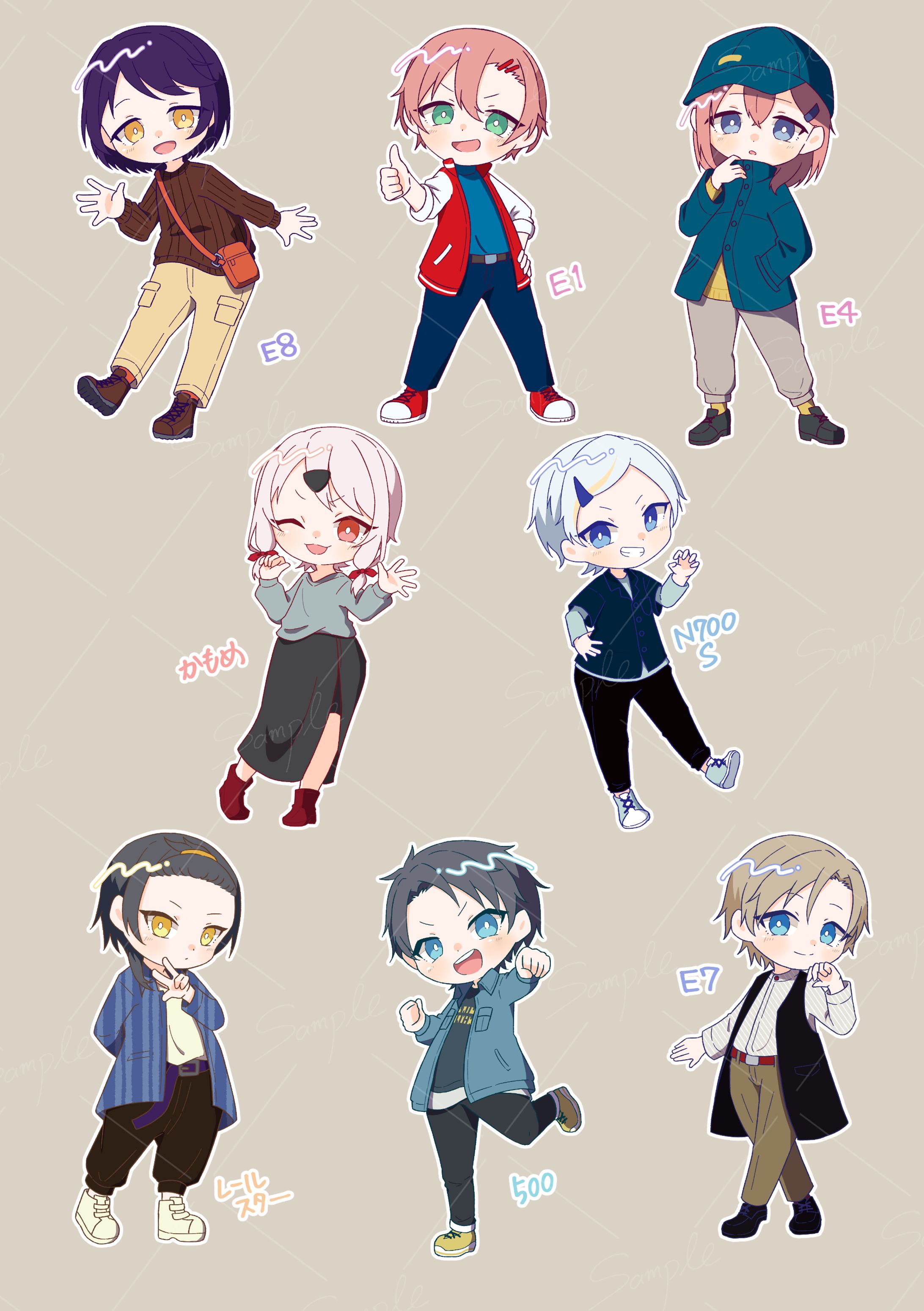 アクキー用デフォルメ(私服)-1