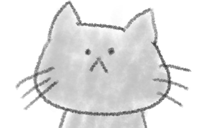 自宅の猫の似顔絵を描きました