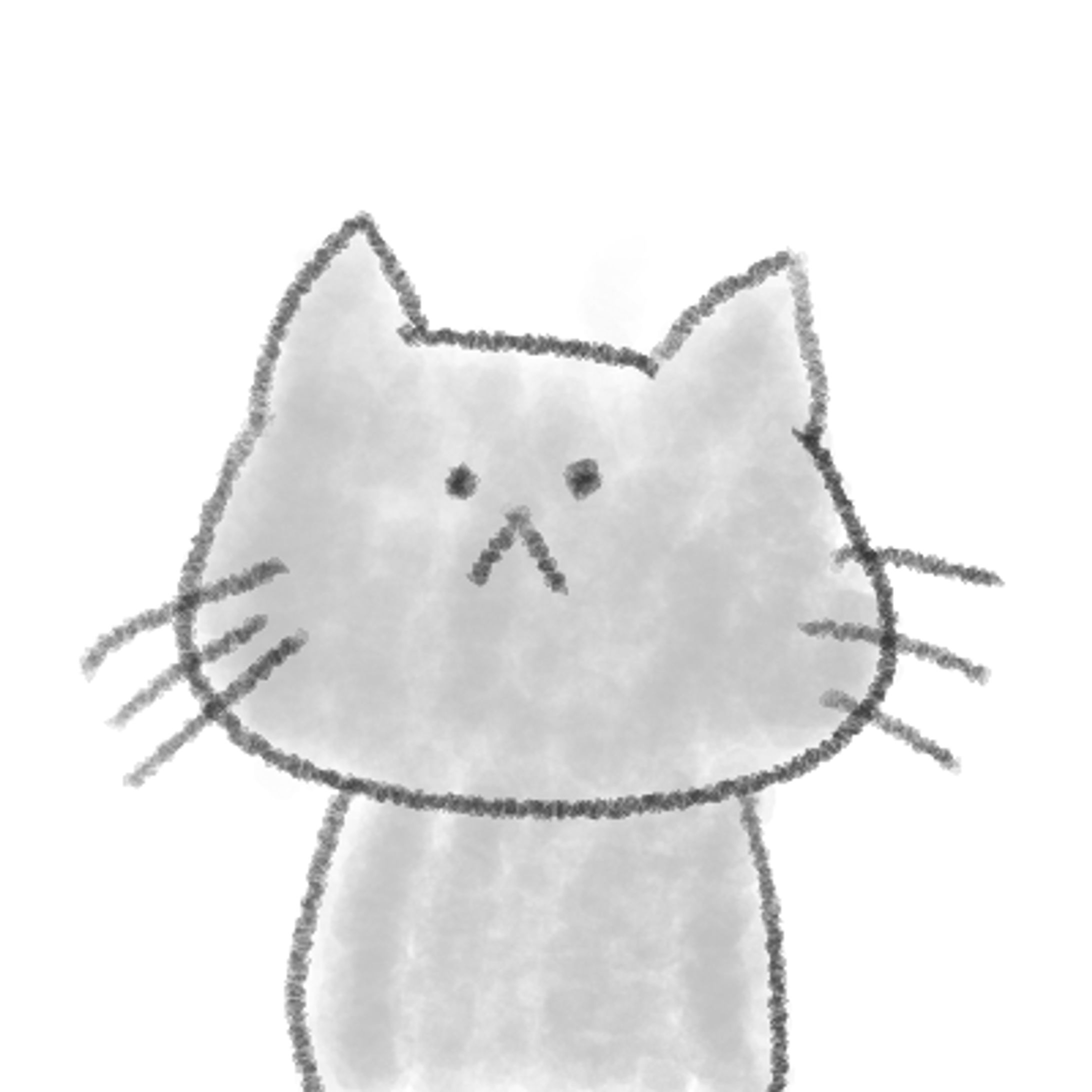 自宅の猫の似顔絵を描きました-1