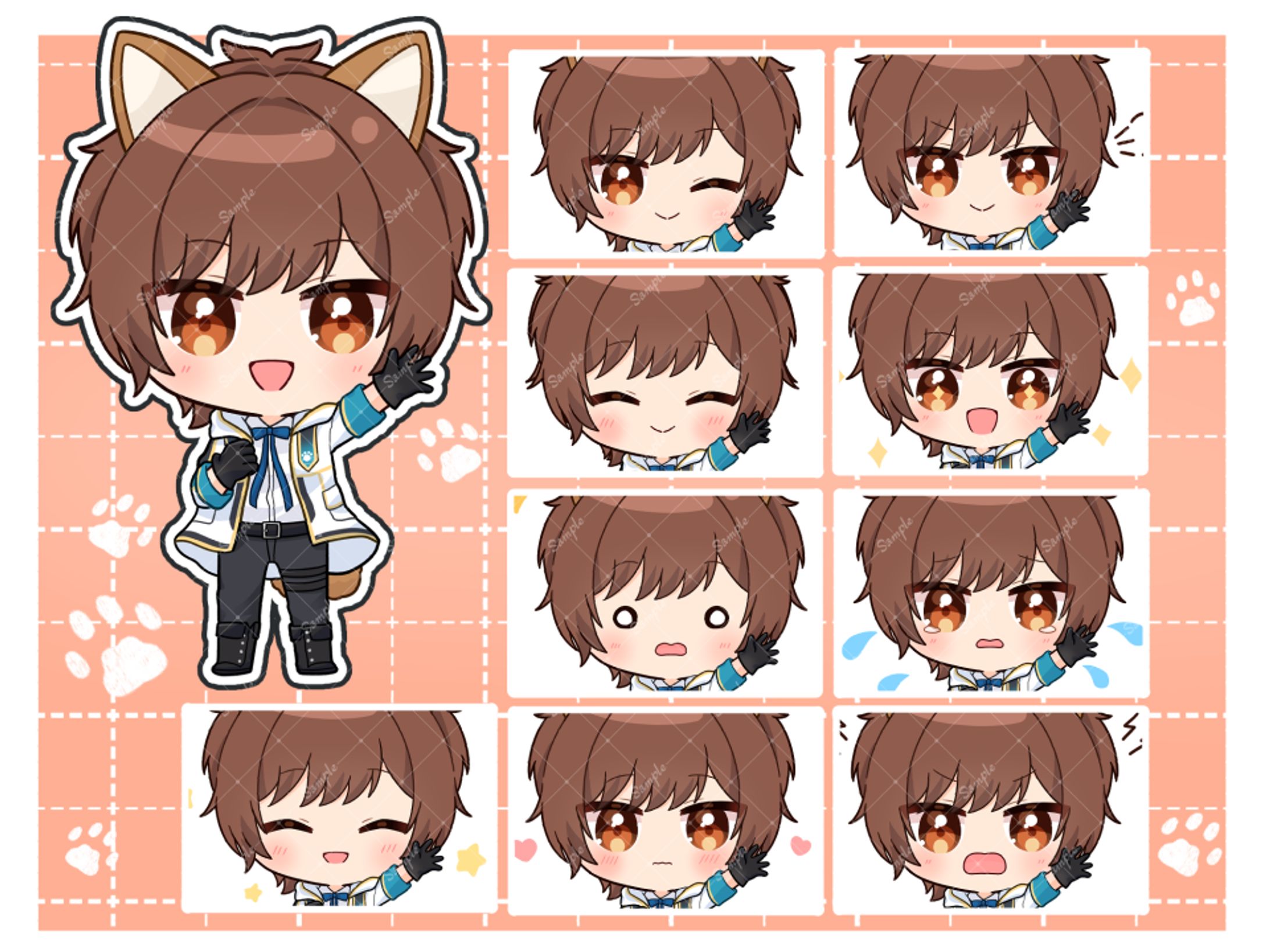 SDイラスト(1.7頭身シンプル作画)-1