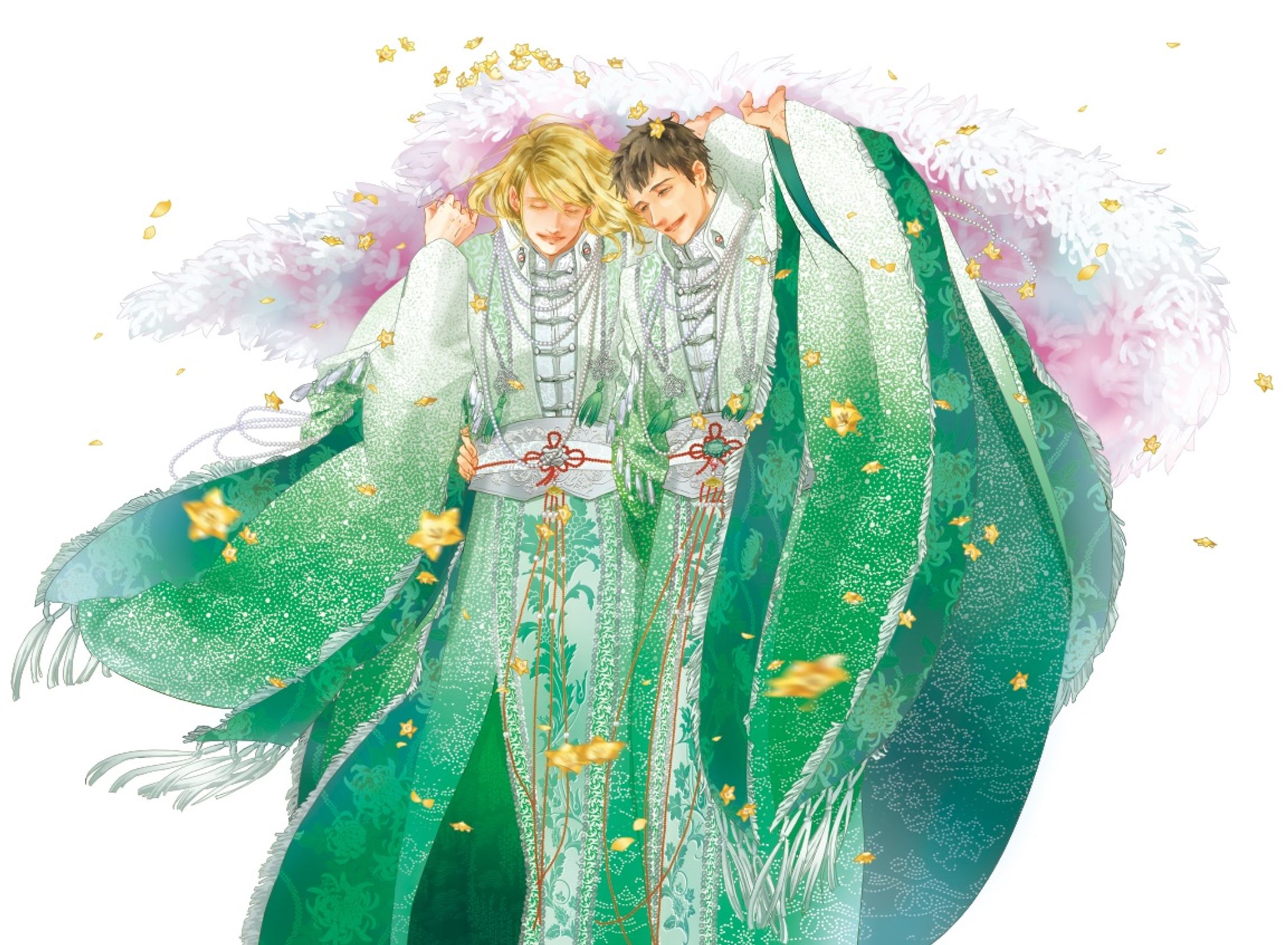 【小説表紙】2020/緑土なす・天から降る黄金の花弁-1