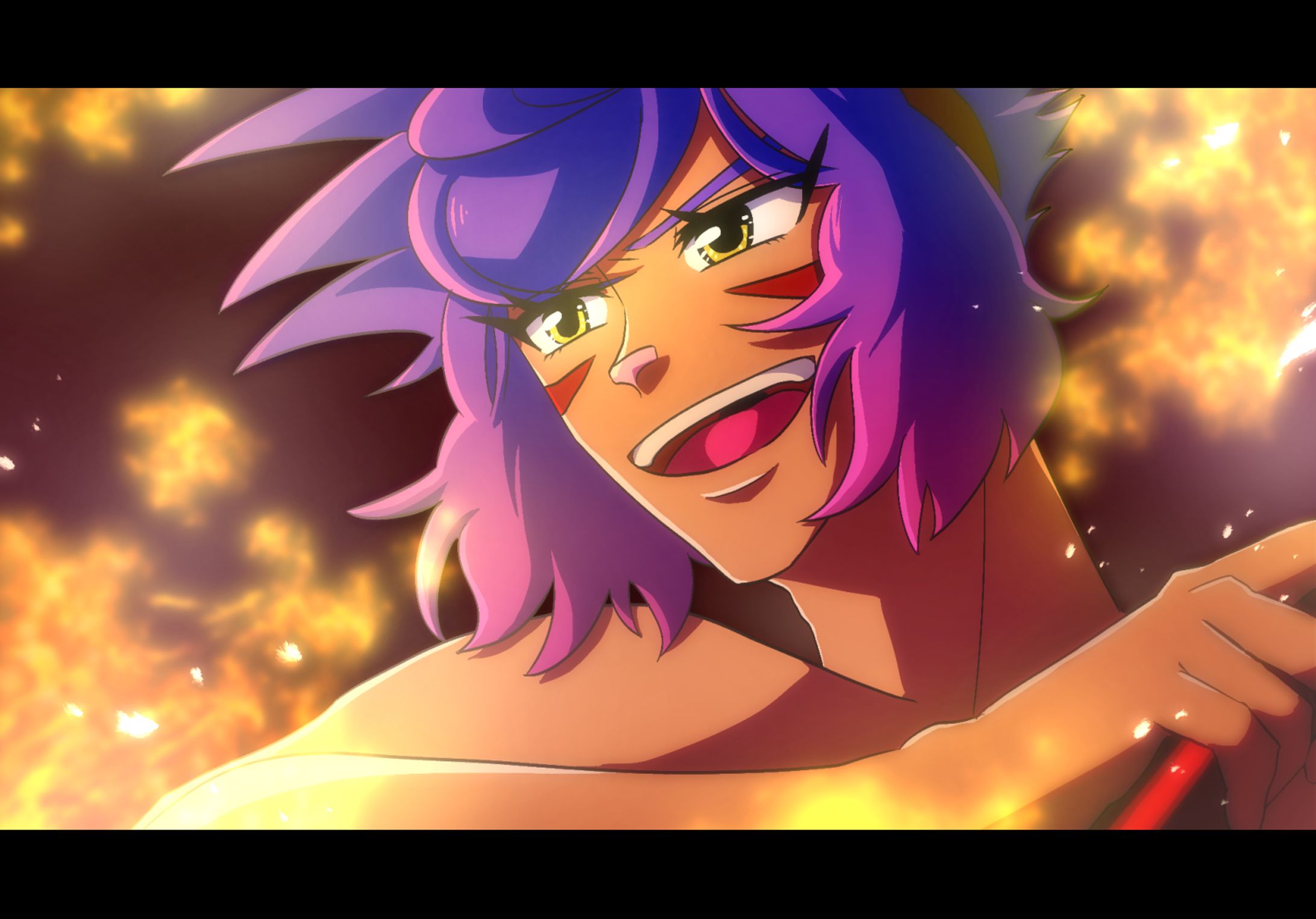 アニメスクショ風イラスト/Screenshot style illustration-1
