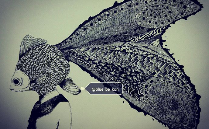 アナログペン画