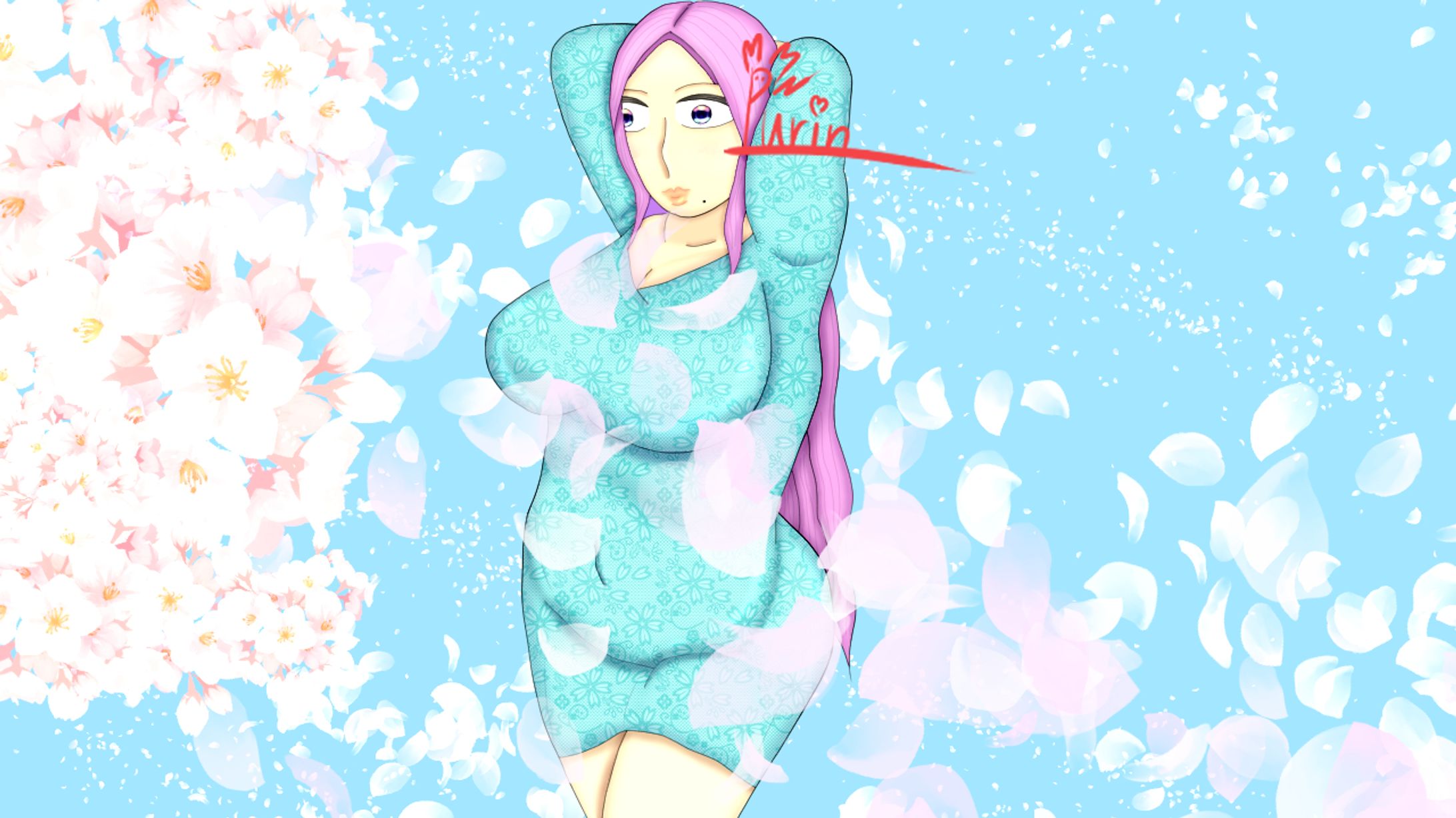  cherry blossom lady-1