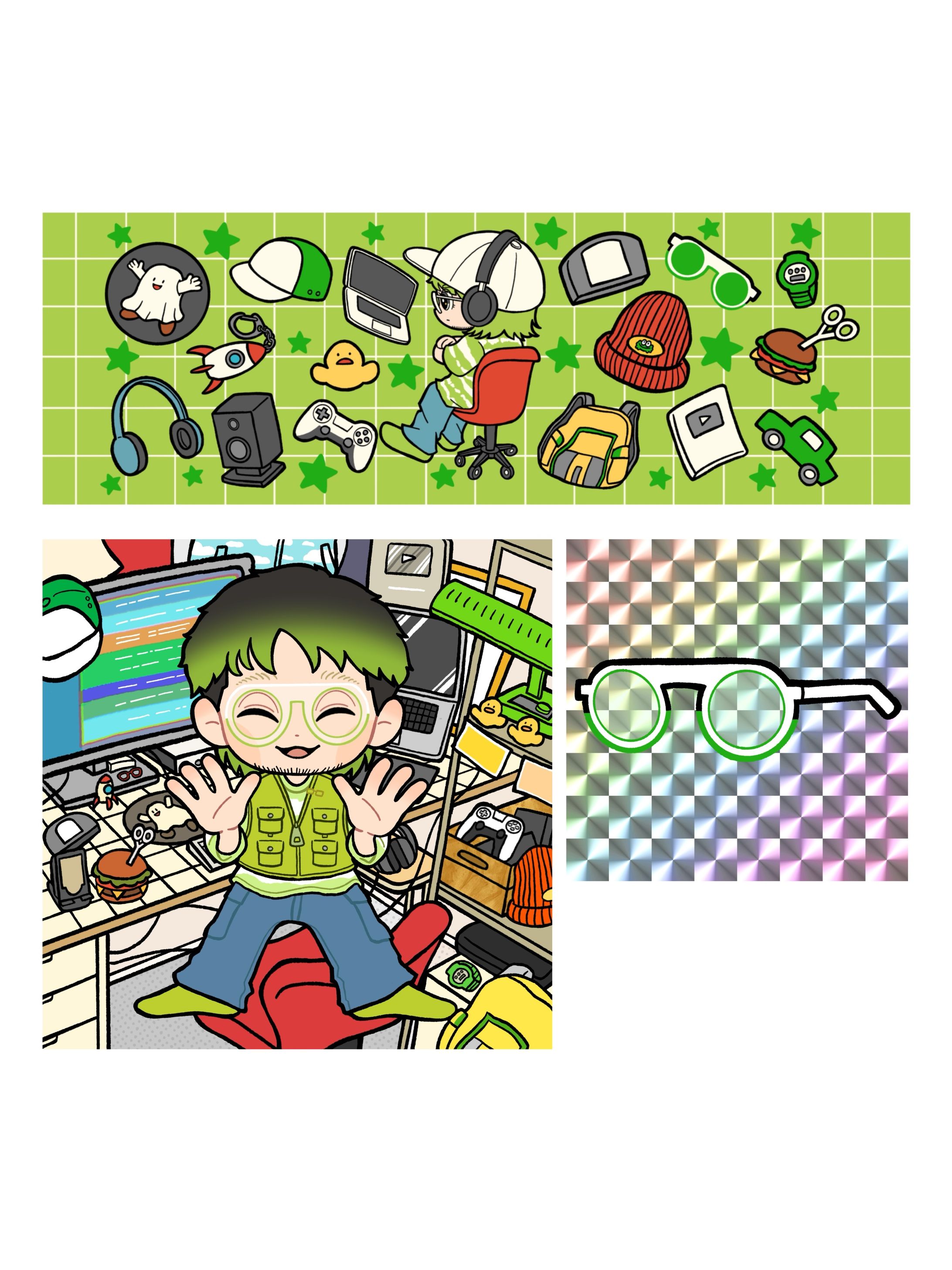 こっちのけんと様 ライブグッズイラスト 2024-1