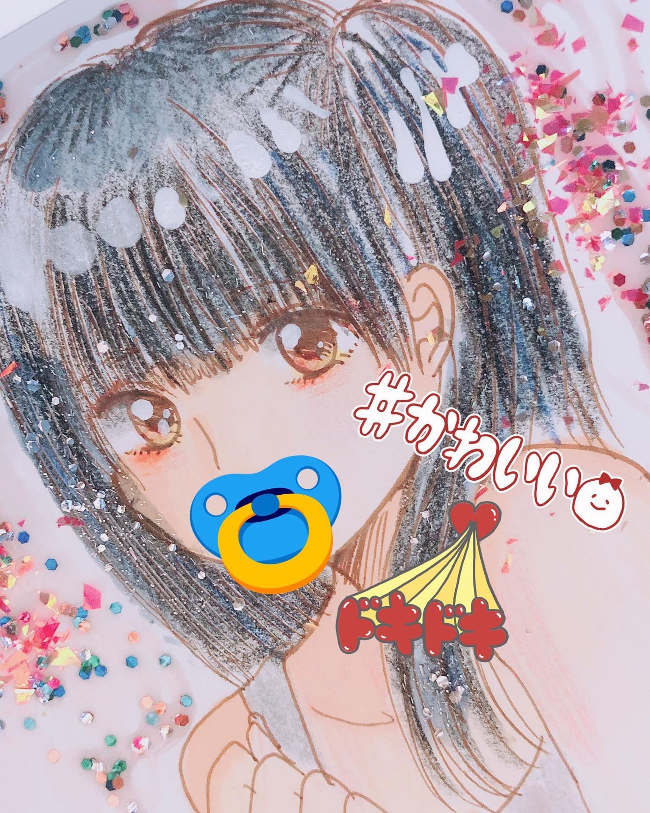 #art #かわいい #ファンシー #ゆめかわいい #自撮り 
加工しなくてもかわいいのにゴリゴリの加工する女の子💞それもまた可愛いよね-1