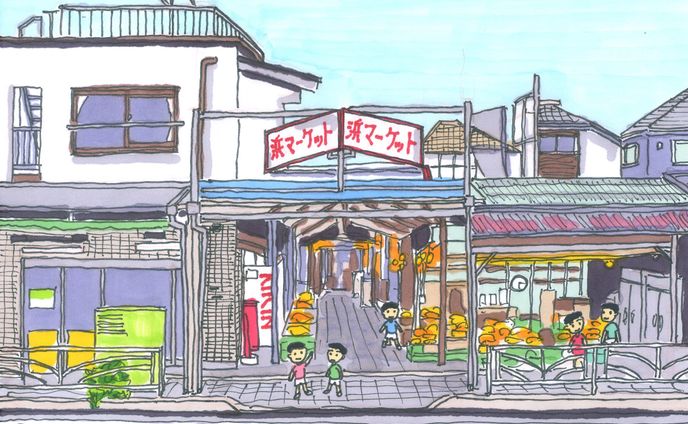 建築、少年