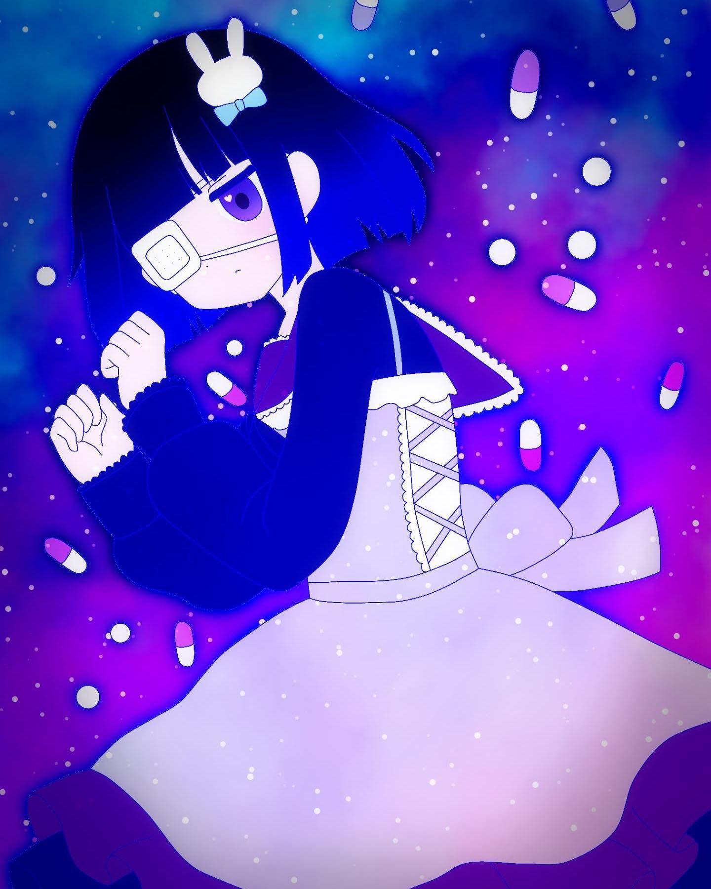 アート 絵画 イラスト 原画 女の子 病みかわいい 闇かわいい オリジナル 病みかわちゃん💊 #病みかわいい #病みかわ #イラスト #お絵描き