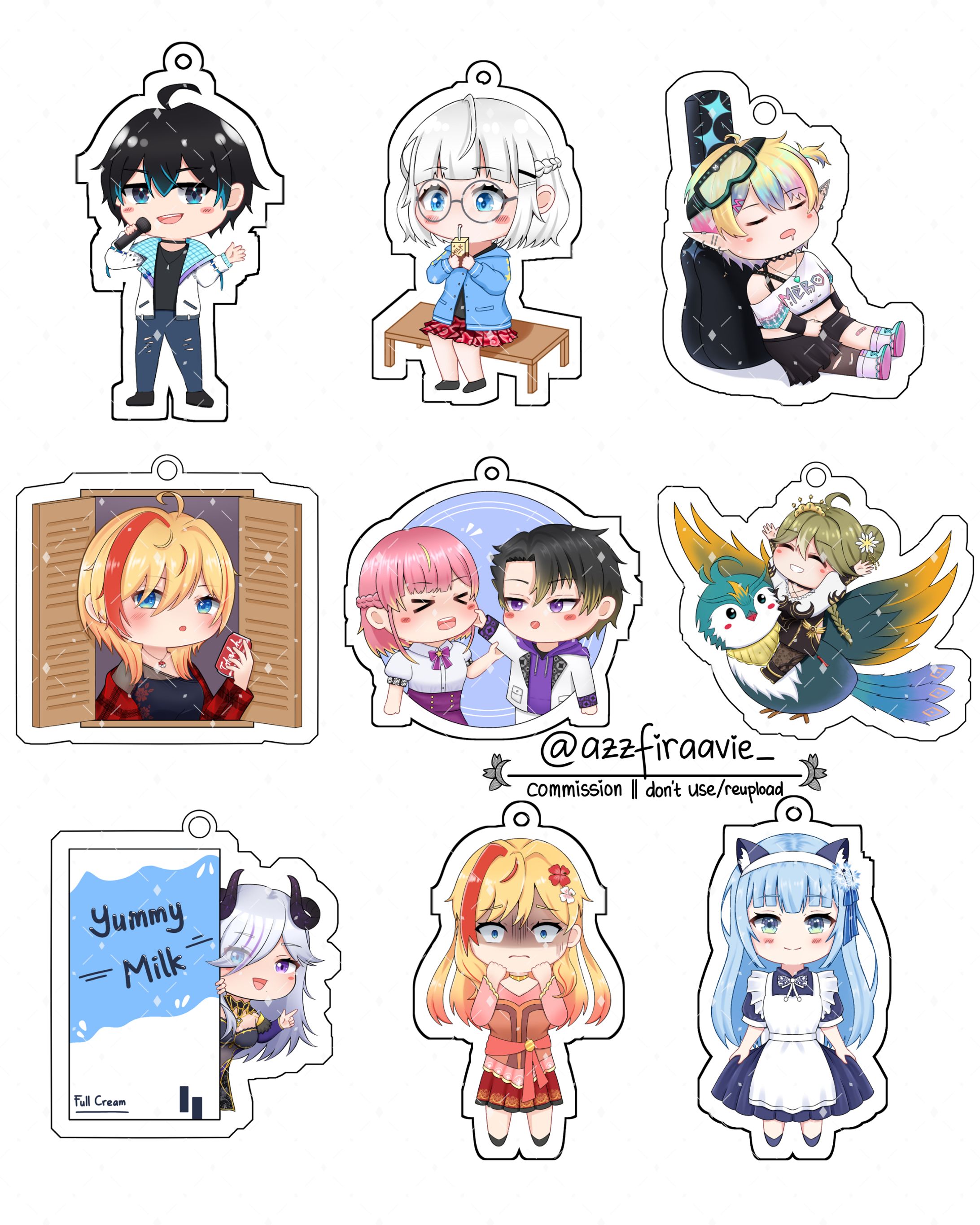 Fanmerch - Keychain (MAHA5 Vtuber)-1