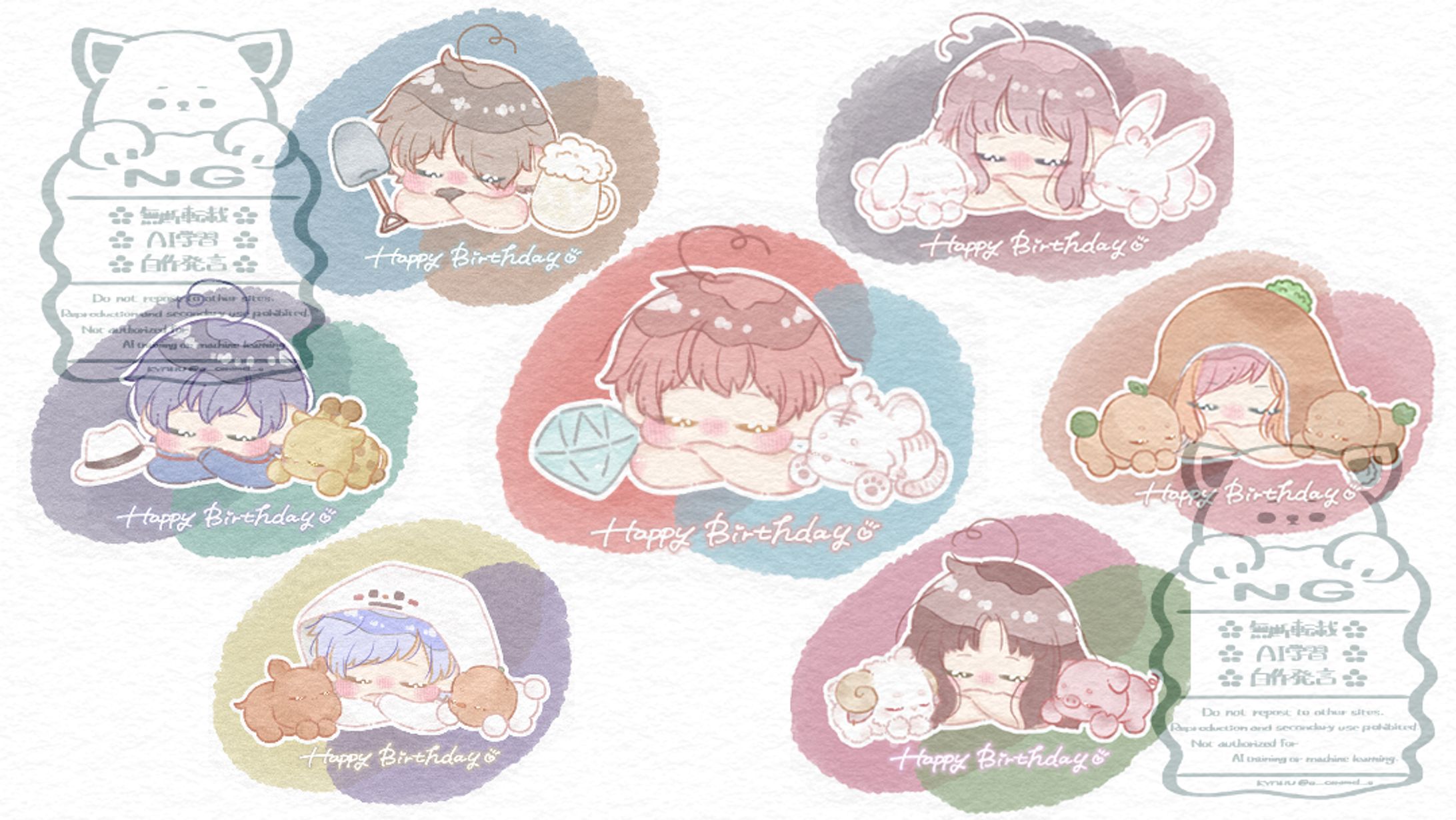 ꒰ fa ꒱ お誕生日イラスト / あかがみんクラフト さま-1