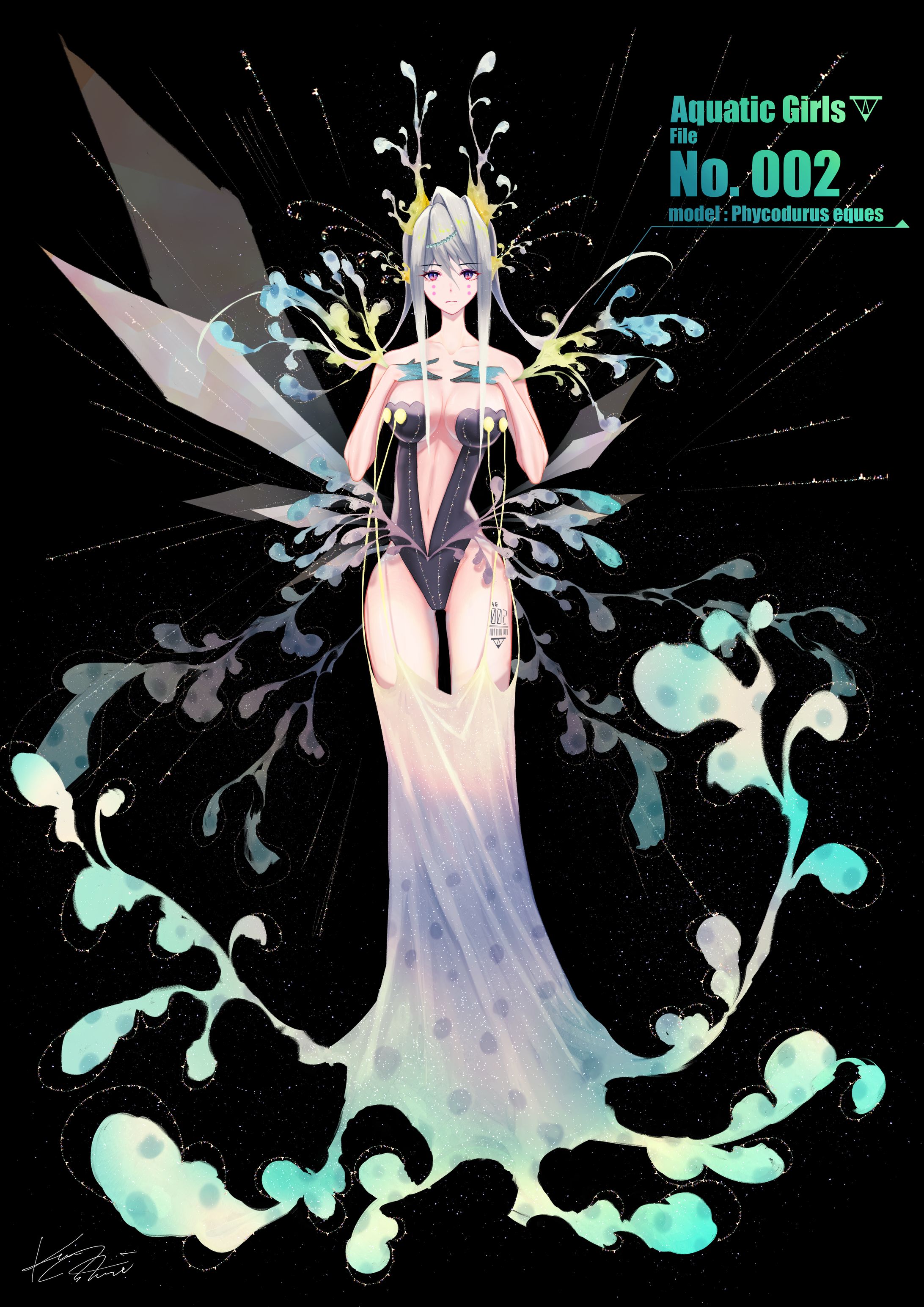 水棲少女 No.002 リーフィーシードラゴン(=Phycodurus eques)-1
