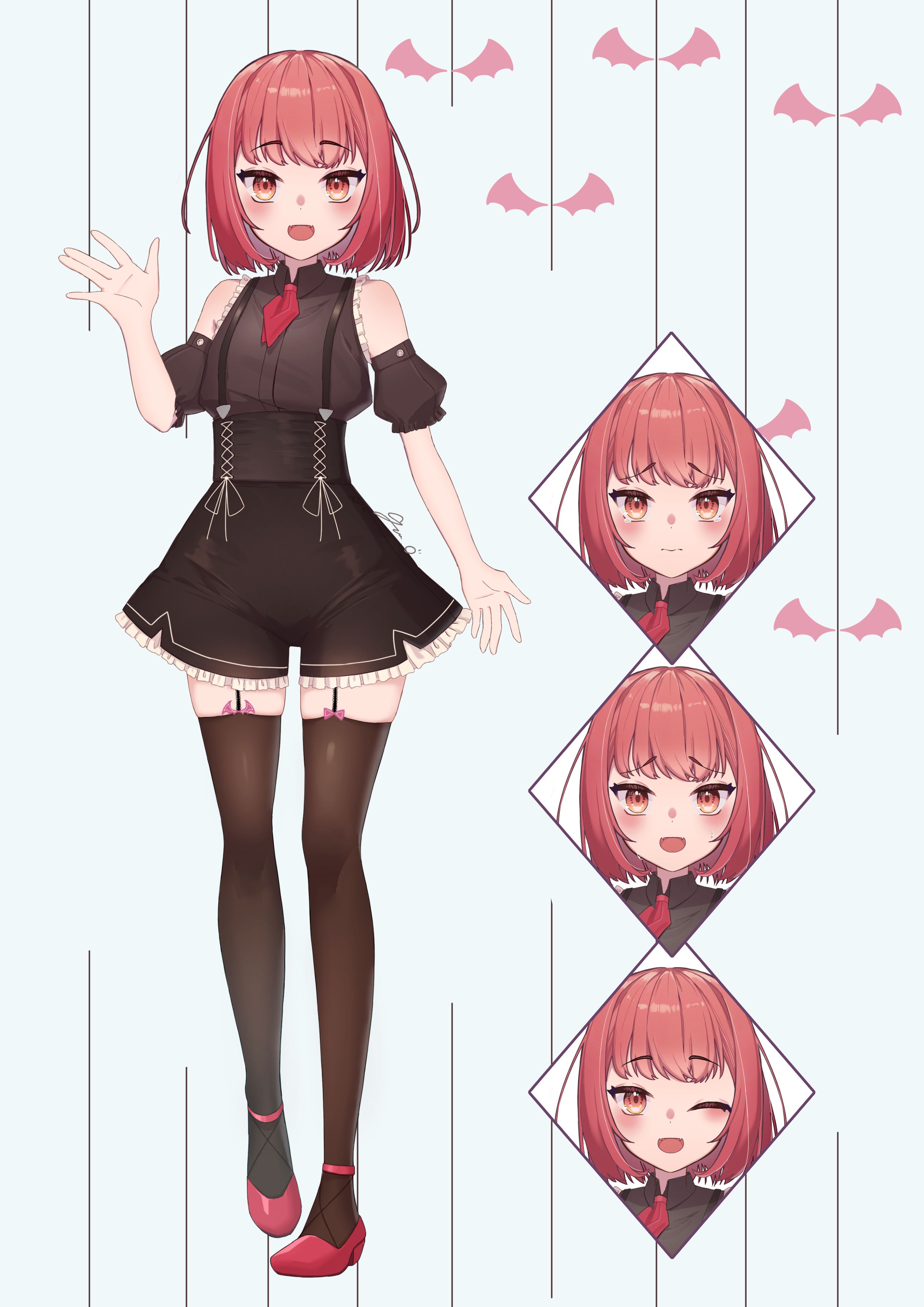 オリキャラ立ち絵公開風イラスト