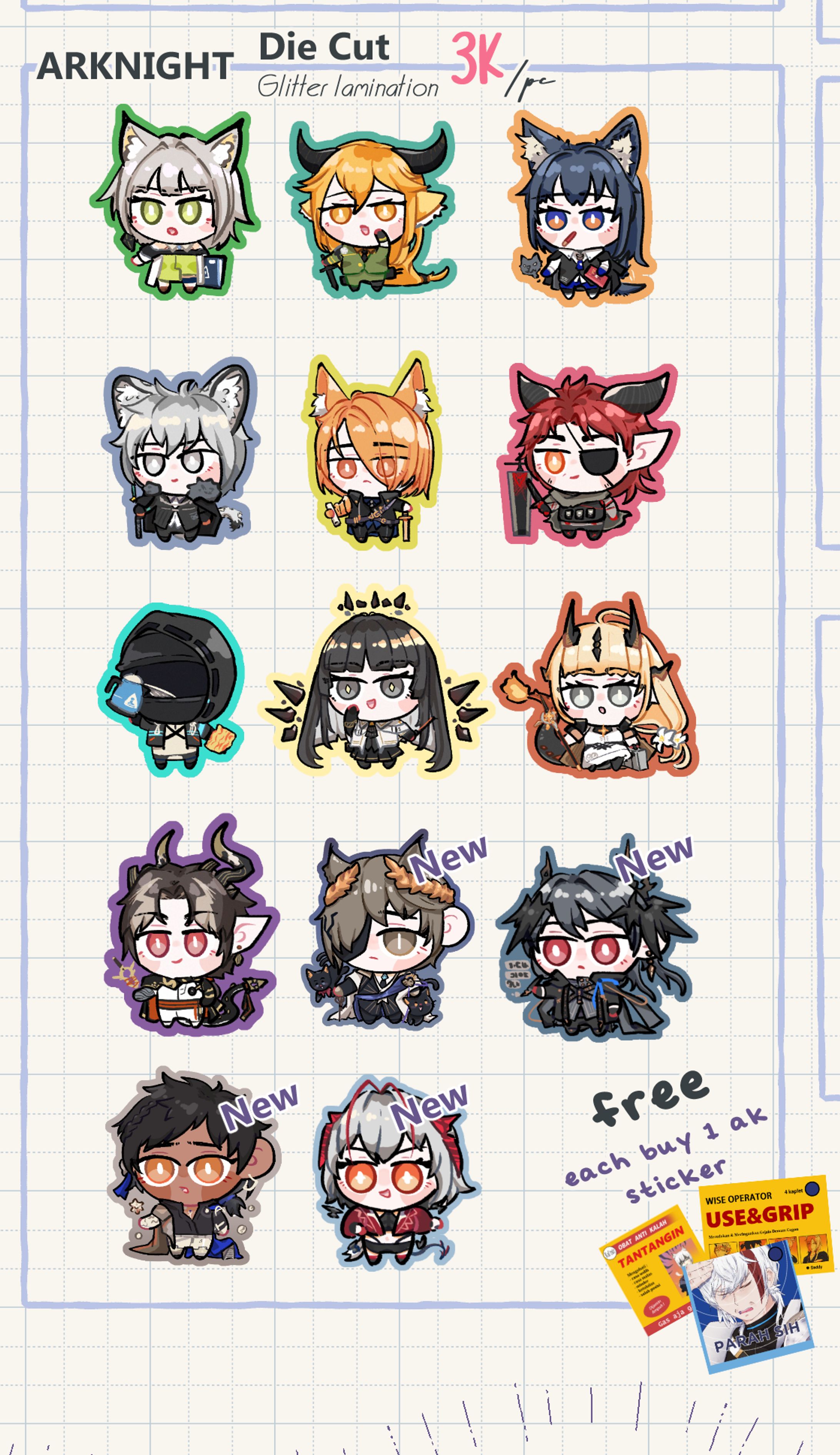 AK| Chibis Mix stickers-1