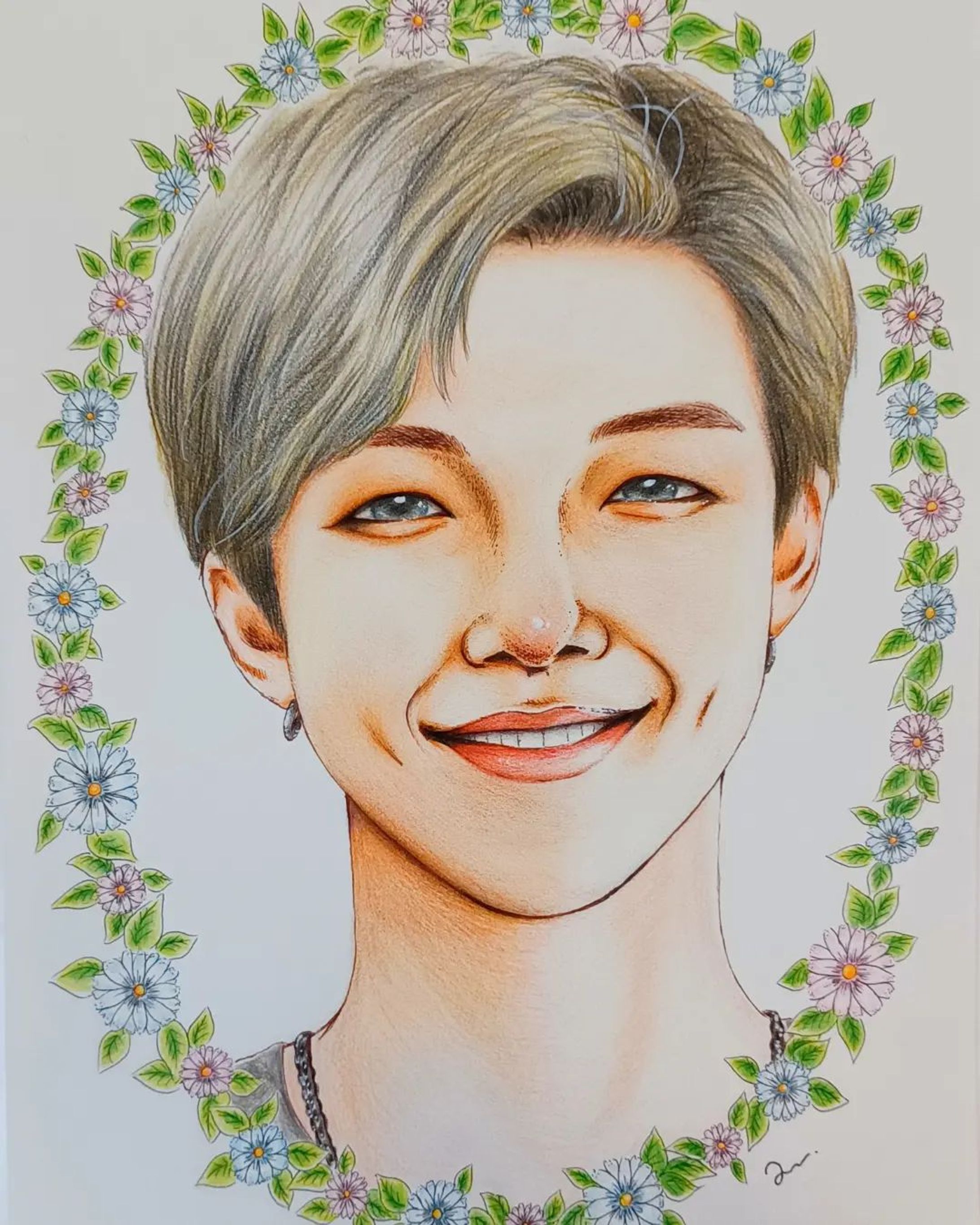 【25日迄の期間限定出品】世界に１点　BTS JIMIN が書いたRM 似顔絵 BTSジミンさんハロウィンバージョン🎃🌙✨ 2年前のハロウィンに