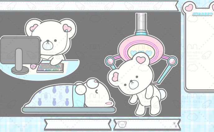 配信画面・オーバーレイ、イラスト込み