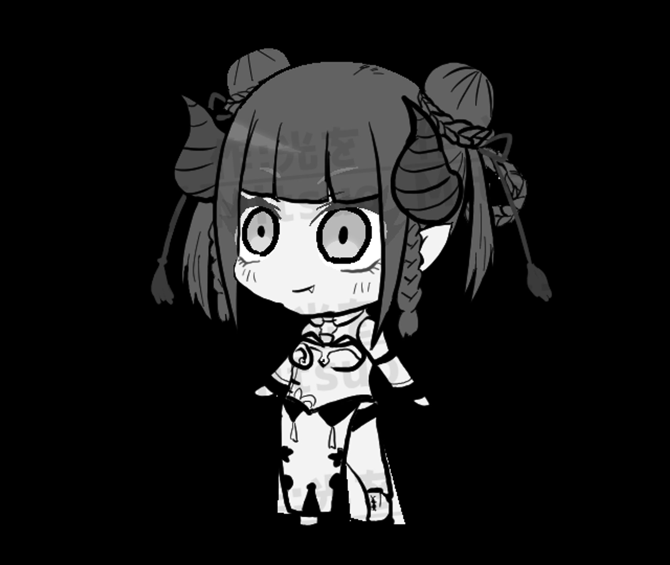 七竈なな立ち絵ラフ画-1