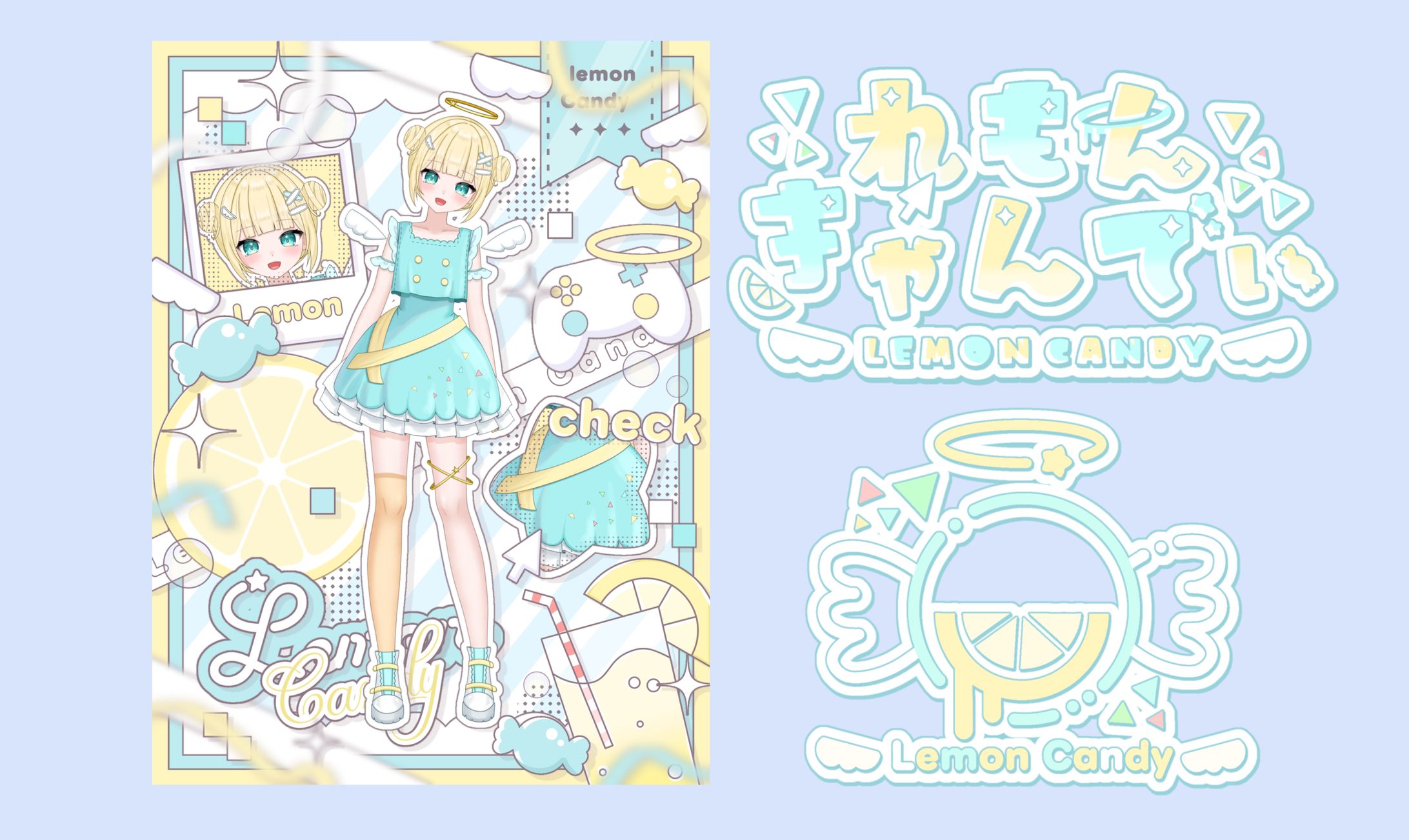 れもんきゃんでぃ様 ネームロゴ/立ち絵宣伝画像/シンボルロゴ-1