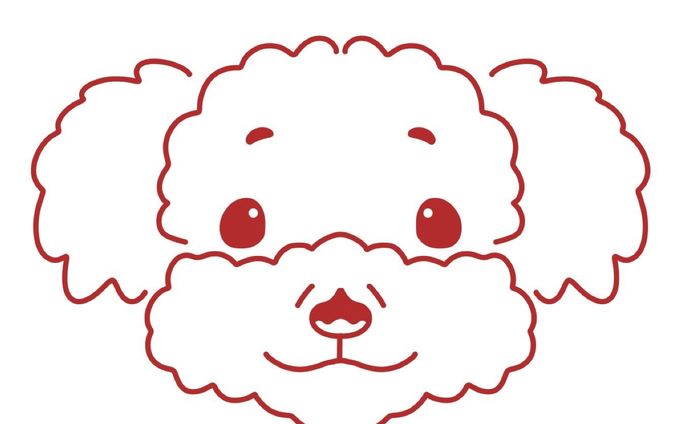 犬（ポメラニアン）×栗のロゴイラスト