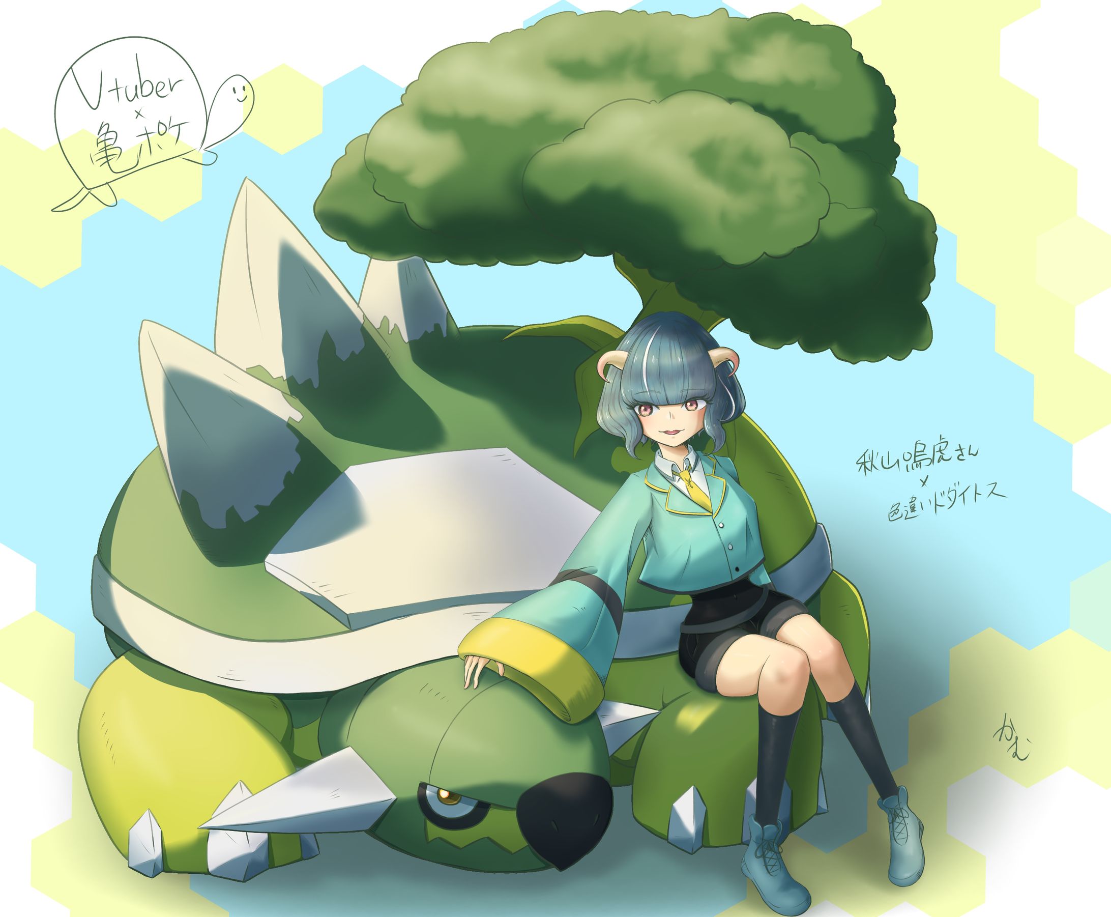 Vtuber×亀ポケ(ドダイトス×秋山嗚虎さん)-1