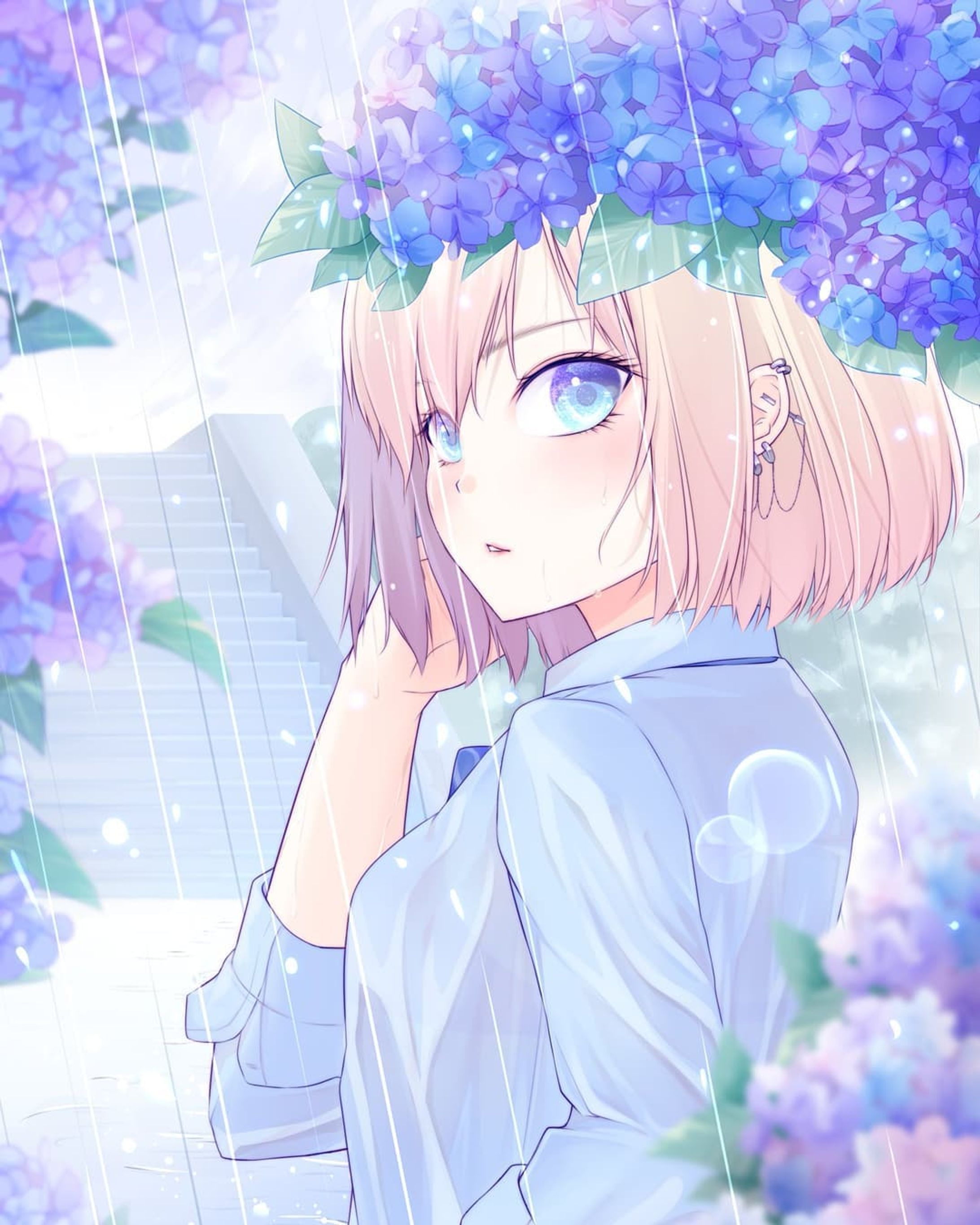 紫陽花の花冠
#イラスト-1
