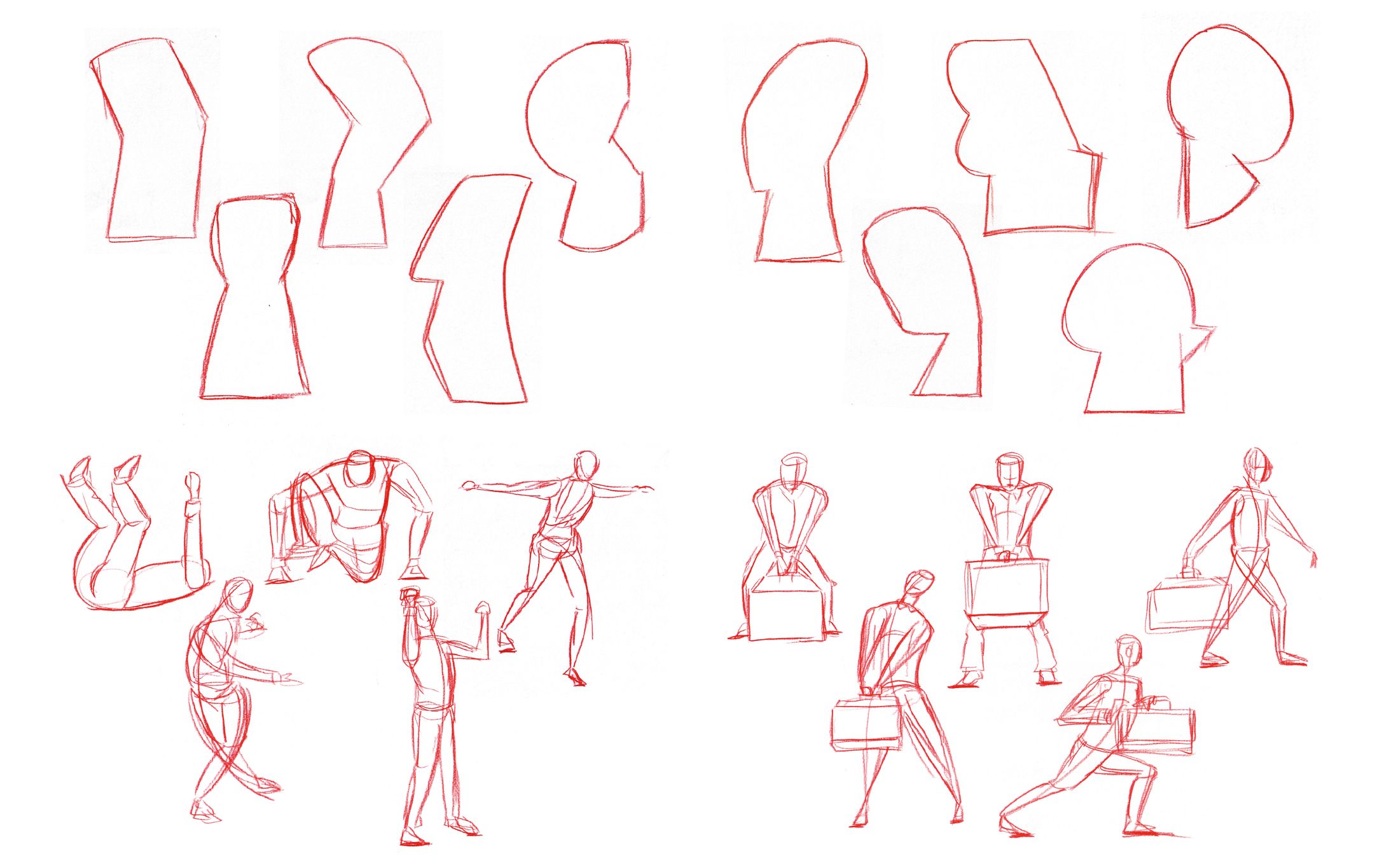 作品課題：人物ジェスチャードローイングの制作-1
