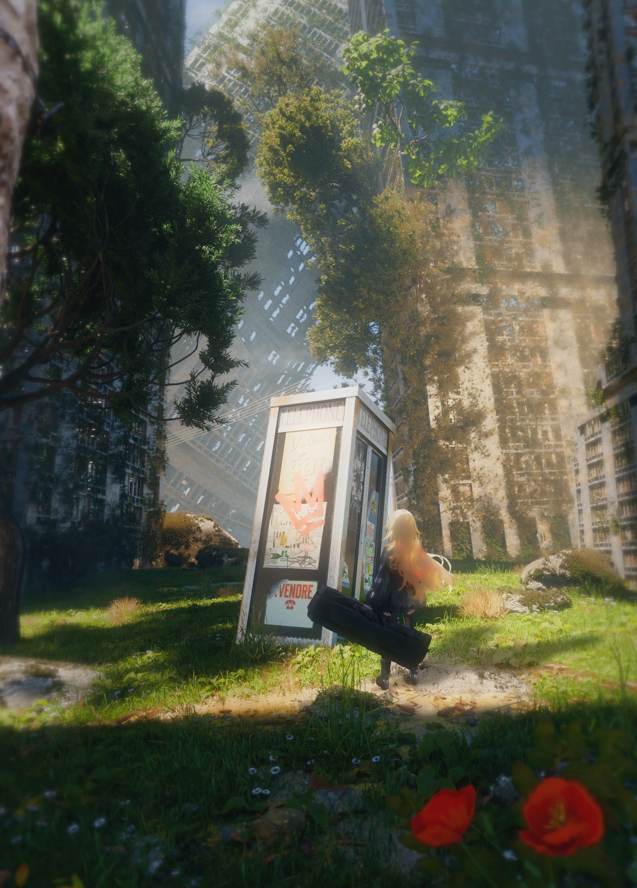 廢墟城市中的少女-1