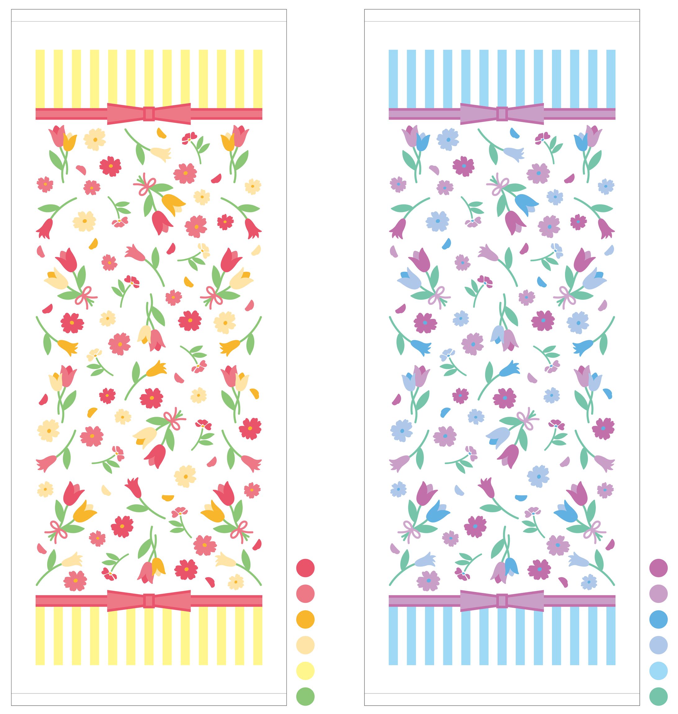 【コンペ】花柄タオル(W34×H86mm)-1