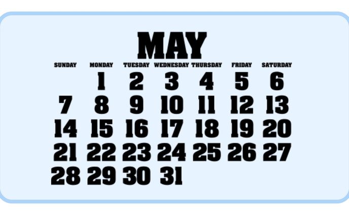 2025年5月営業カレンダー