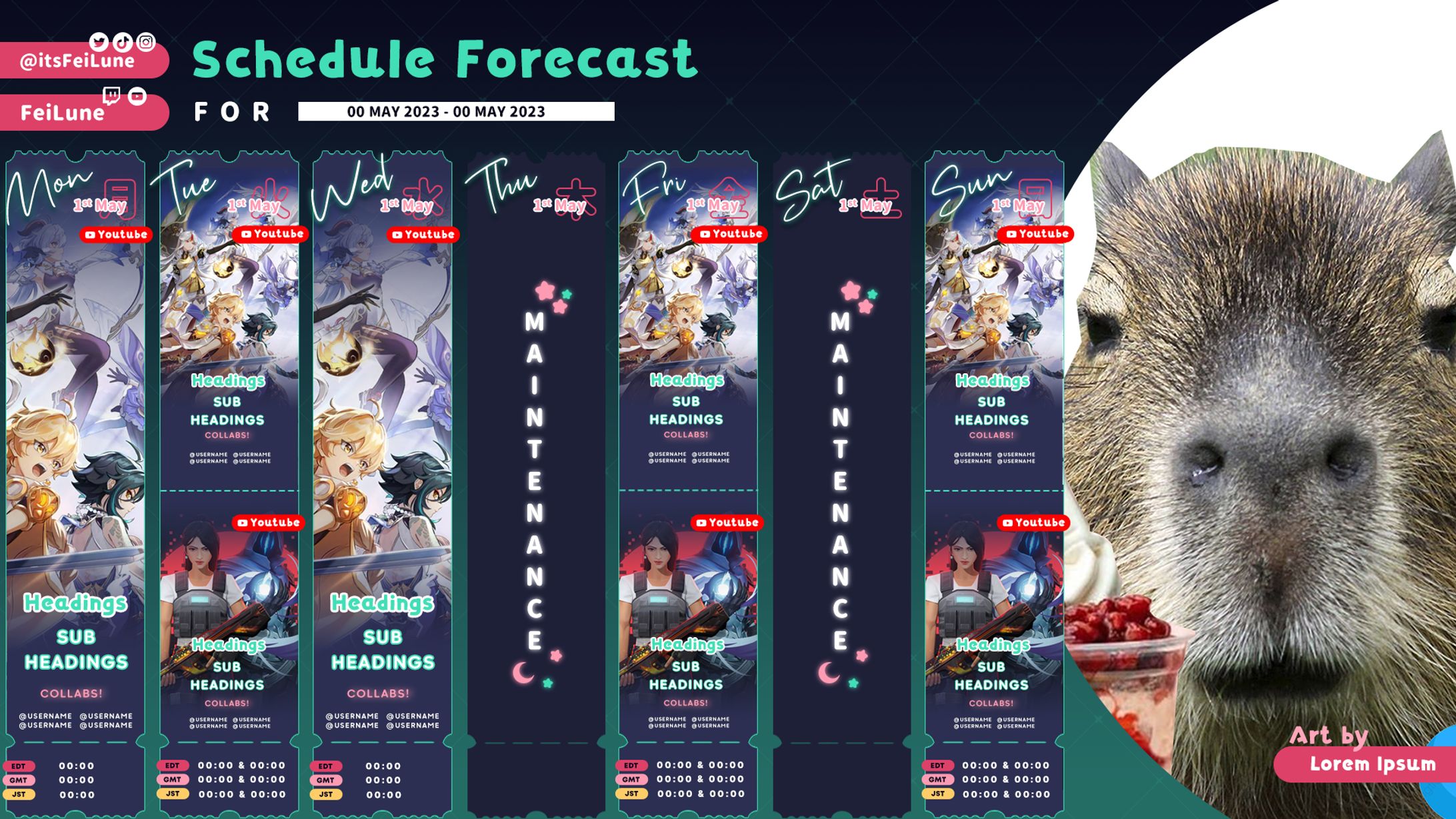 FeiLune Weekly Schedule-1