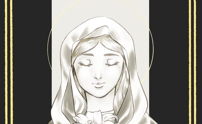 白と聖母マリア