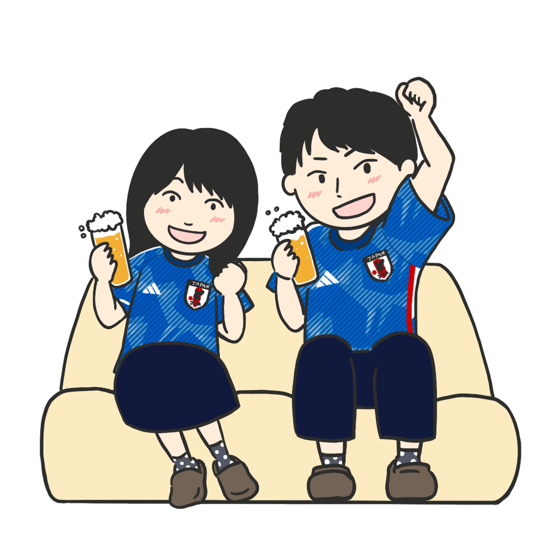 【実績】夫婦でサッカー観戦をする1コマ-1