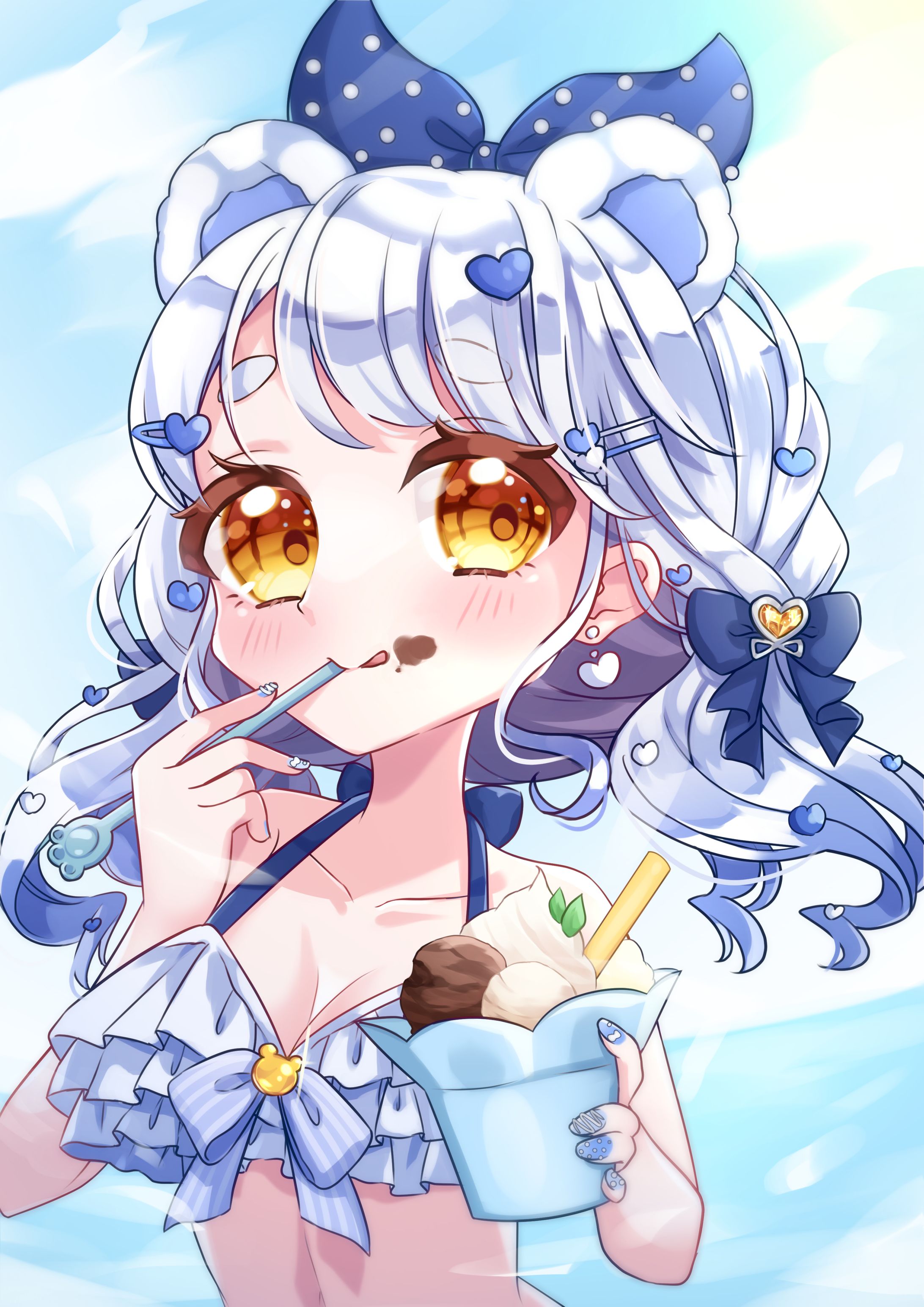 【創作】蒼白くまちゃん【夏】-1