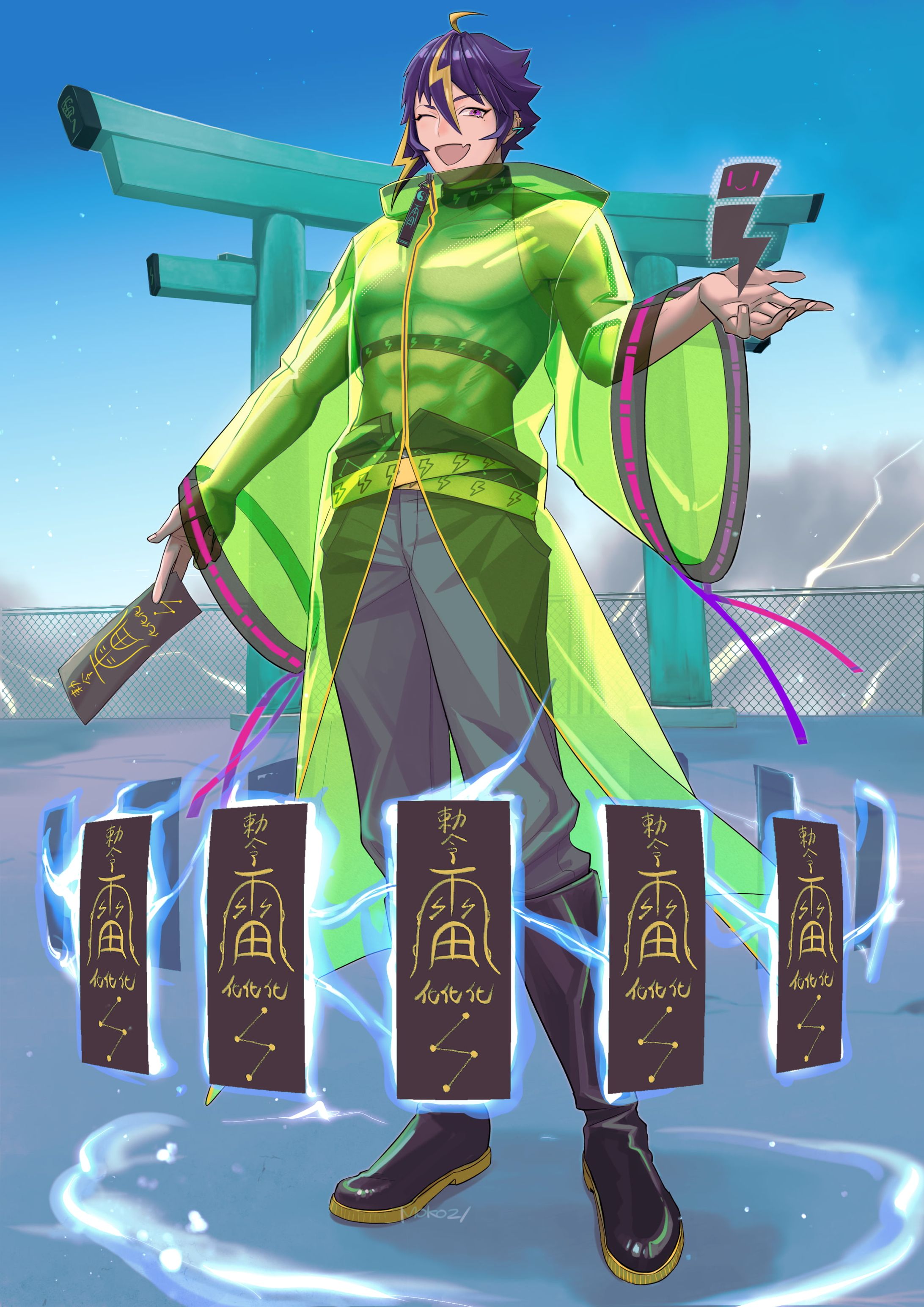 サイバーテイストの陰陽師(雷属性)-1