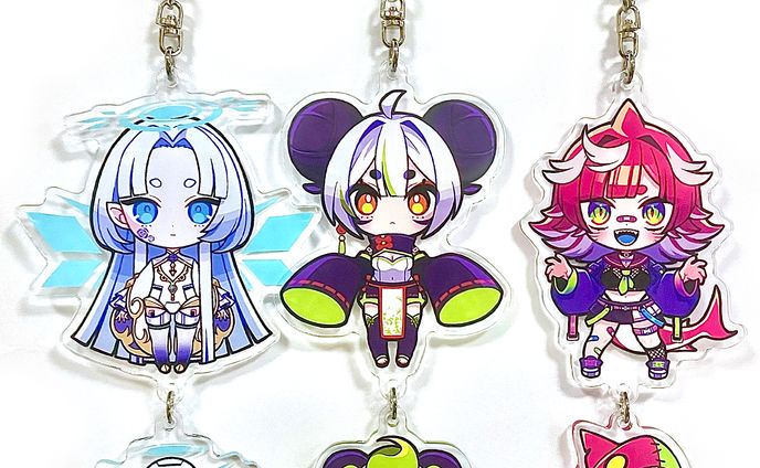 デフォルメキャラクター×マスコットゆらゆらアクリルキーホルダー