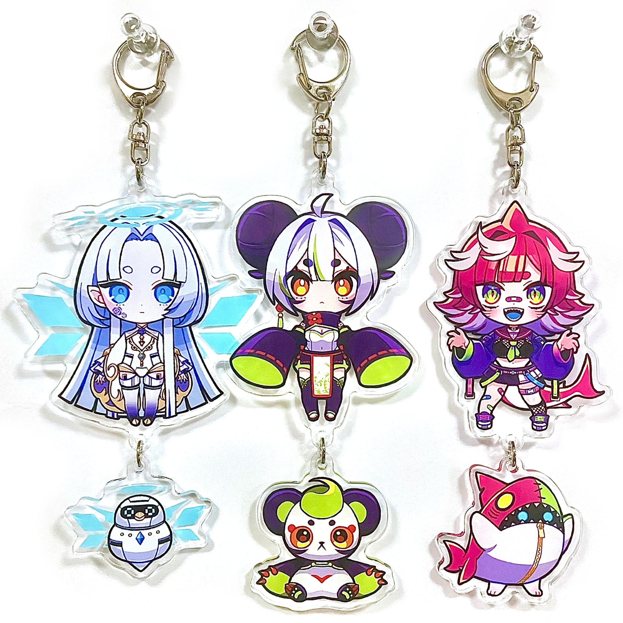 デフォルメキャラクター×マスコットゆらゆらアクリルキーホルダー-1