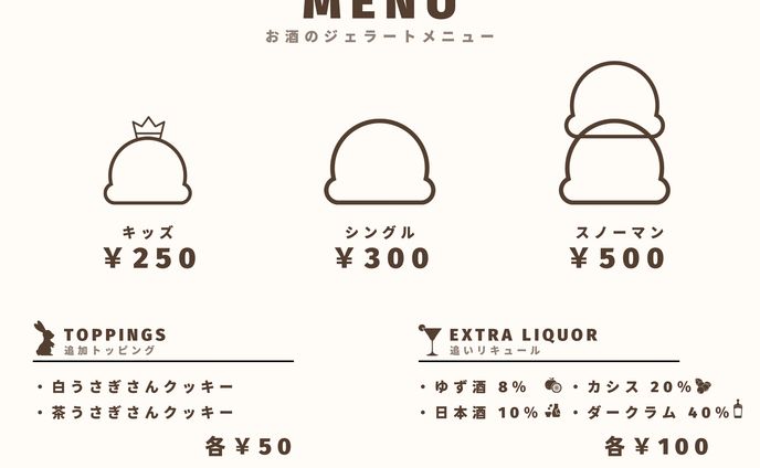 GELATO MENU ｜キッチンカー