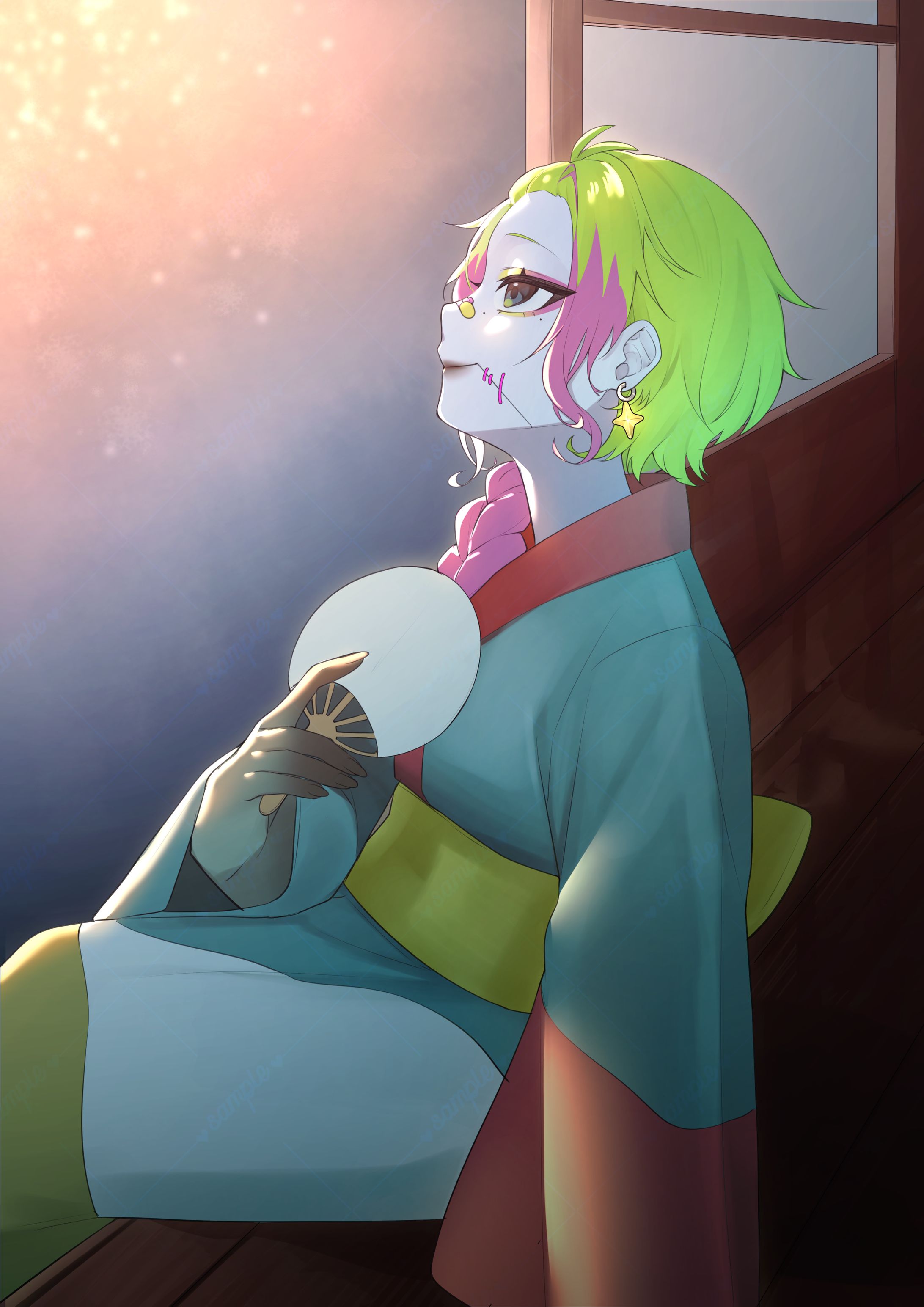 敷波えむ　花火イラスト 透かしあり-1