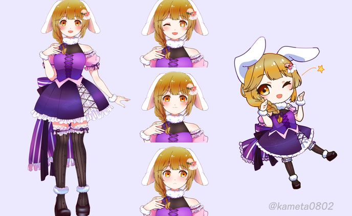 立ち絵 ミニキャラ　桃咲ちぃ様