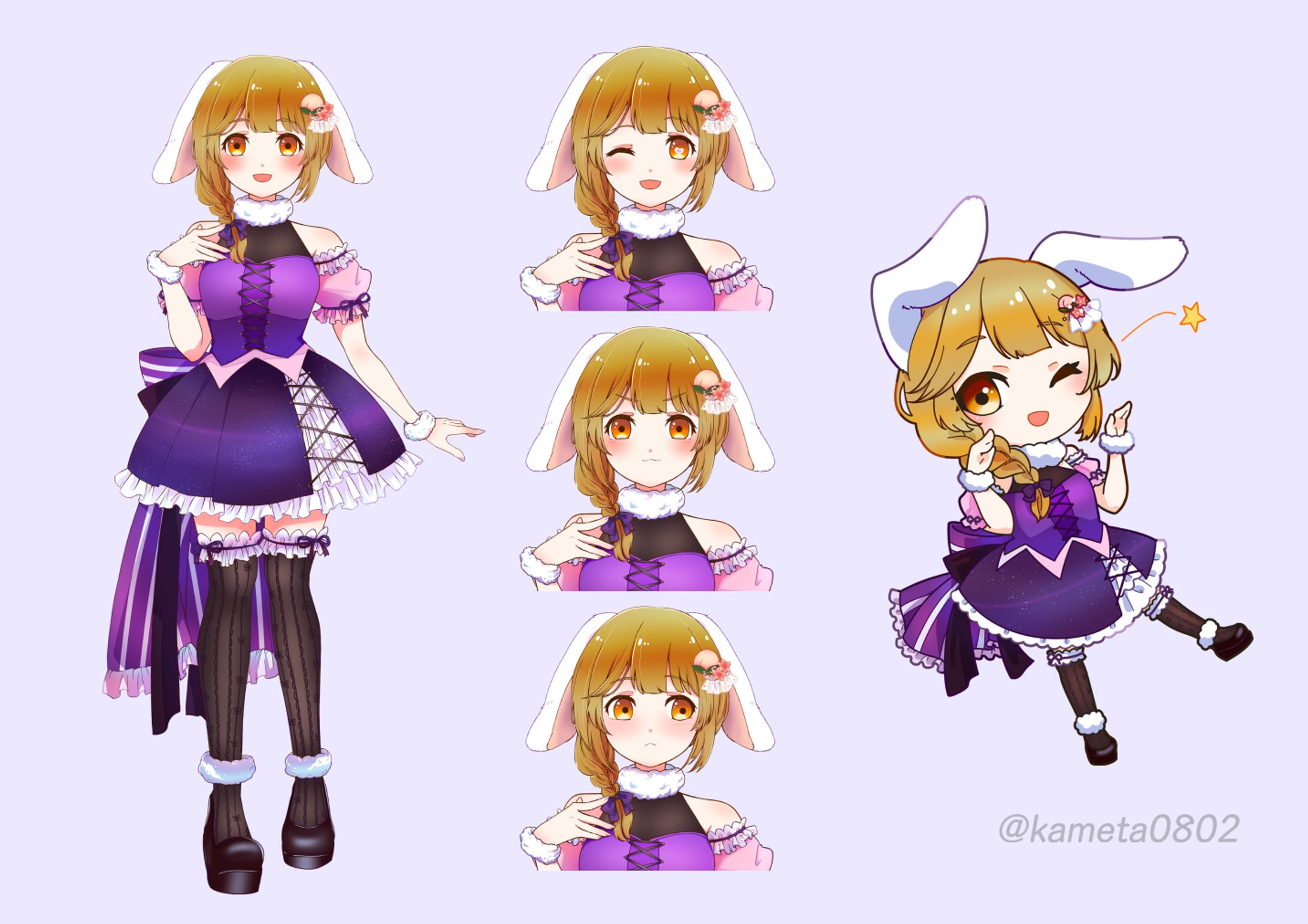 立ち絵 ミニキャラ　桃咲ちぃ様-1