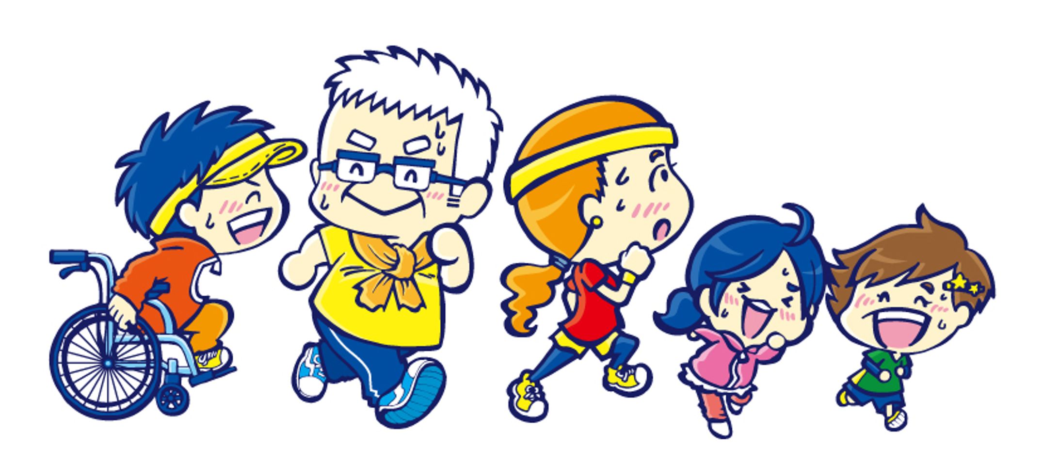 とくしまマラソン2020 WEB用イラスト-1