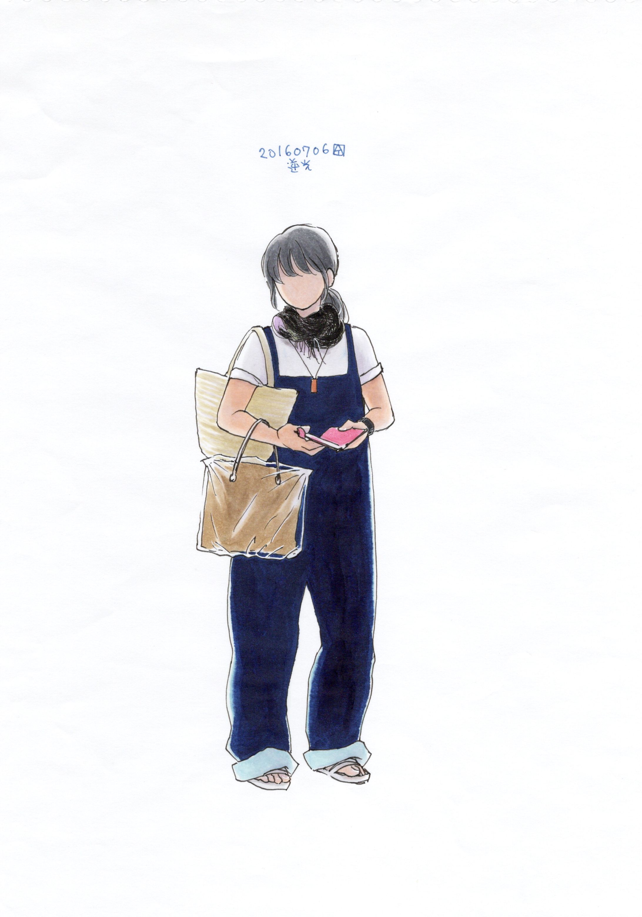 街角ファッションイラスト-1
