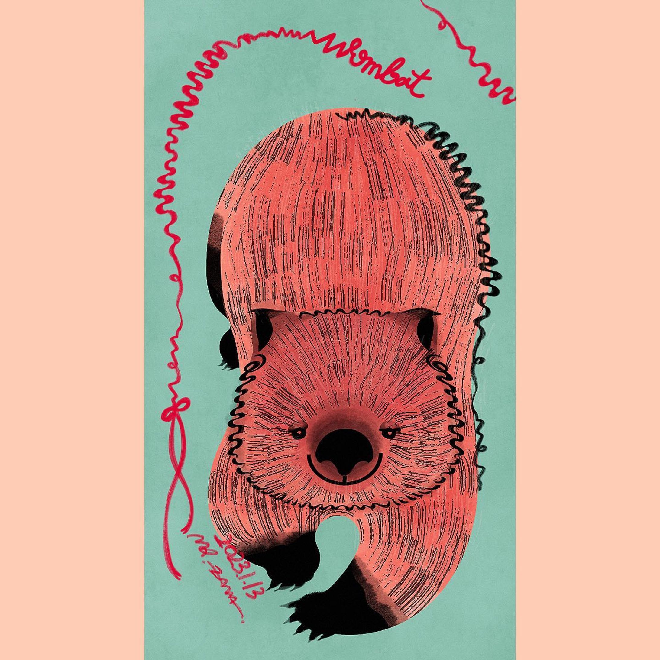 .
ウォンバット 🎀

#procreate #graphicdesign  #illustration #wombat #art #artwork #sketch #drawing  #ウォンバット #イラスト #イラストレーション-1