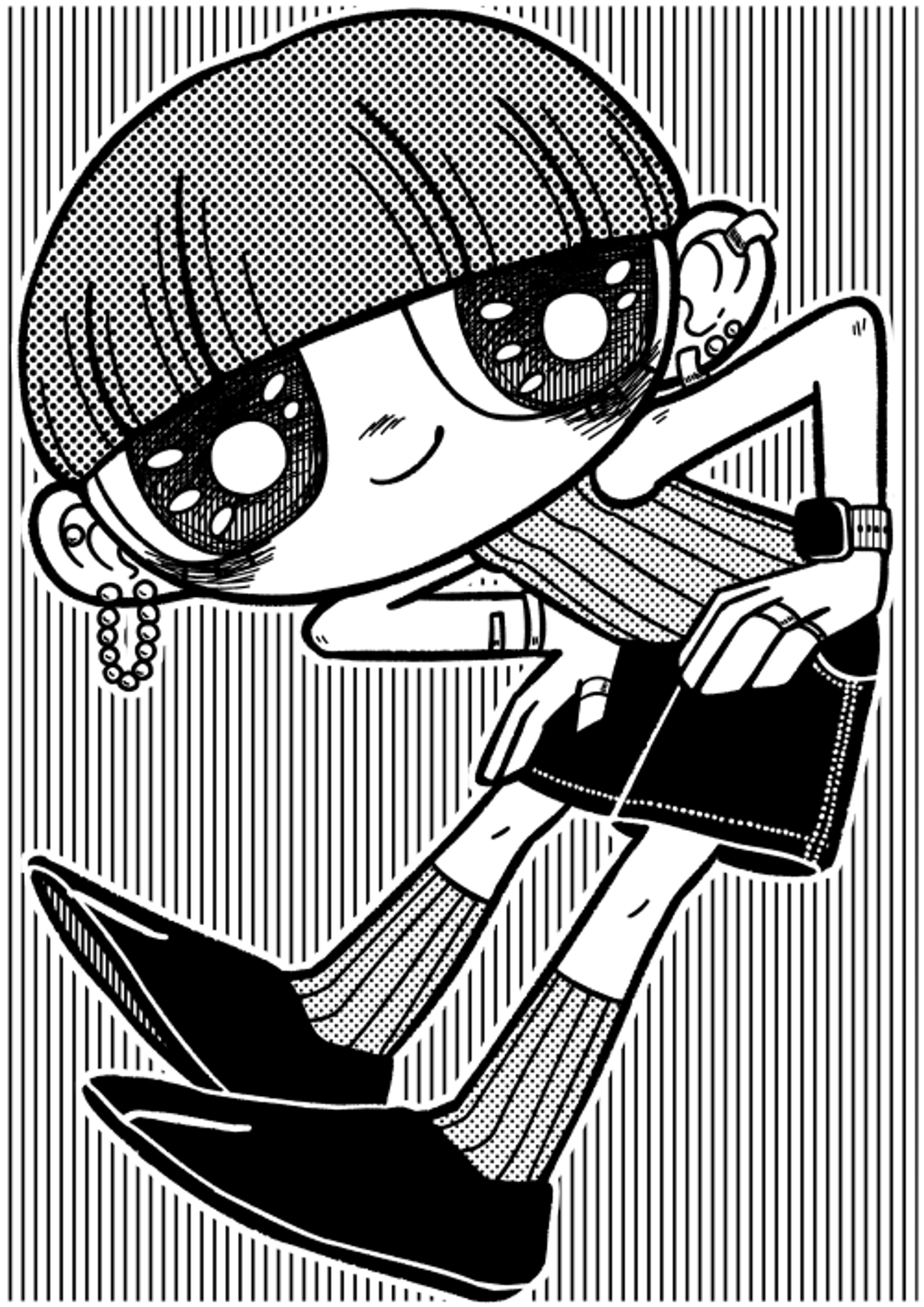 【イラスト】おしゃれな人々-1