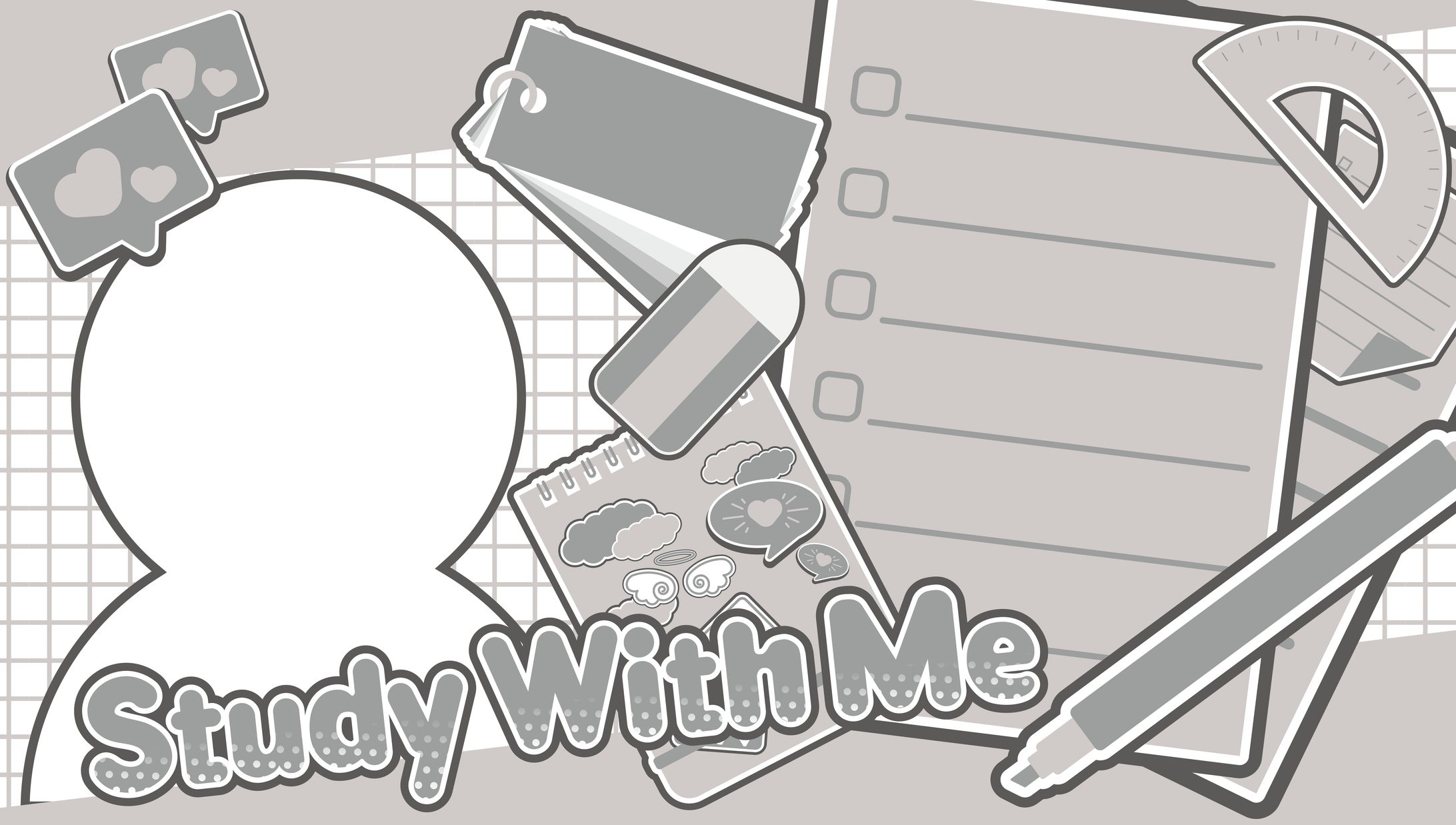 【サムネイル&ロゴ】Study With me  別色-1