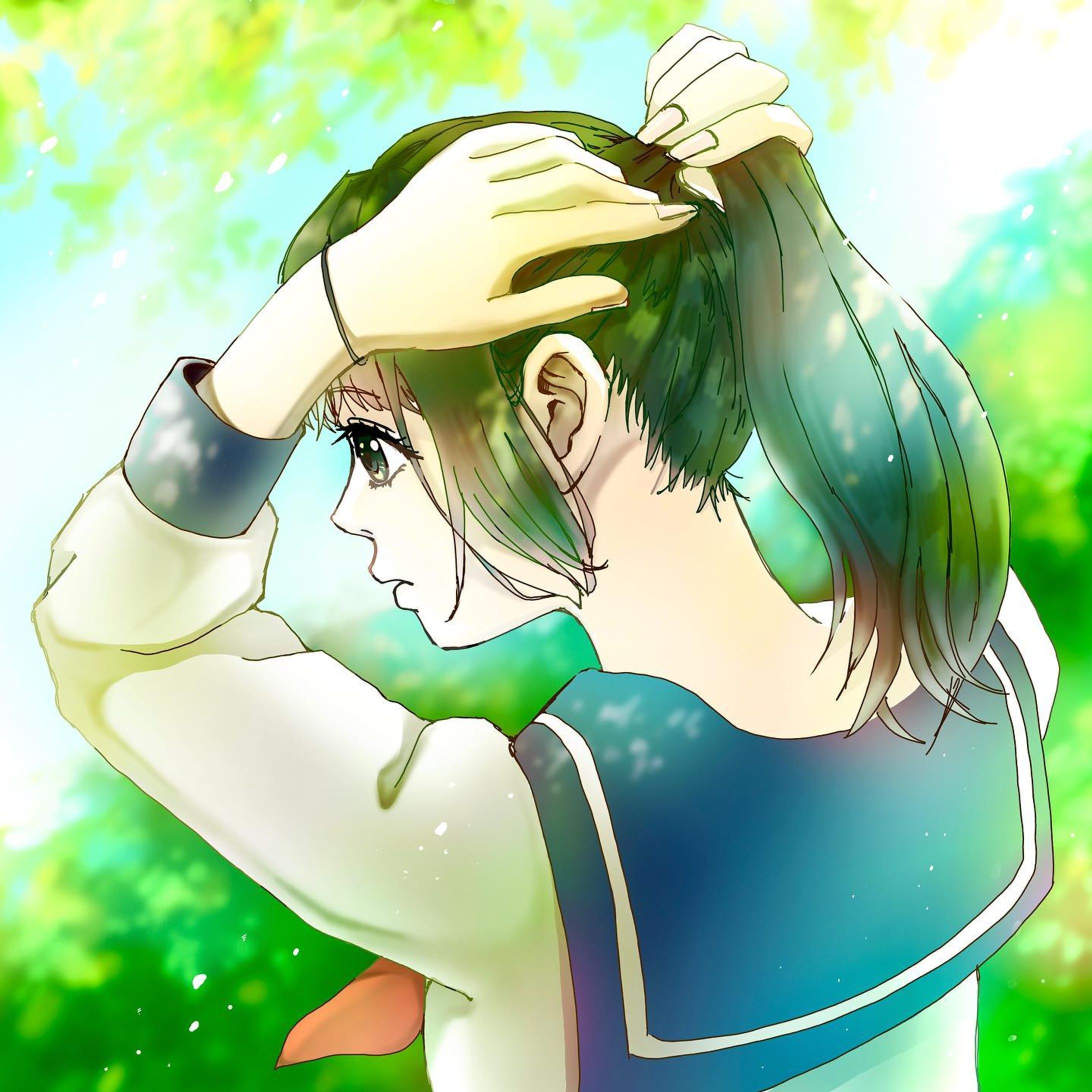 「初夏」

#エンジョイアオハル展featバンタン
#KEIVIコンテスト #軽美術部 #artgram #イラスト #イラストレーション #イラストレーター #絵 #illustgram #illustration #illust #かわいい #イラスト好きな人と繋がりたい #イラストグラム #軽美術部のみんなでフォローし合おう #絵描きさんと繋がりたい #絵柄が好みって人にフォローされたい #art #artwork #일러스트　#制服 #女の子 #jkブランド  #ポニーテール #lantanation #irodoricampus #anipiccom #anipraillustration #kurita_irasuto #cmykギャラリー-1