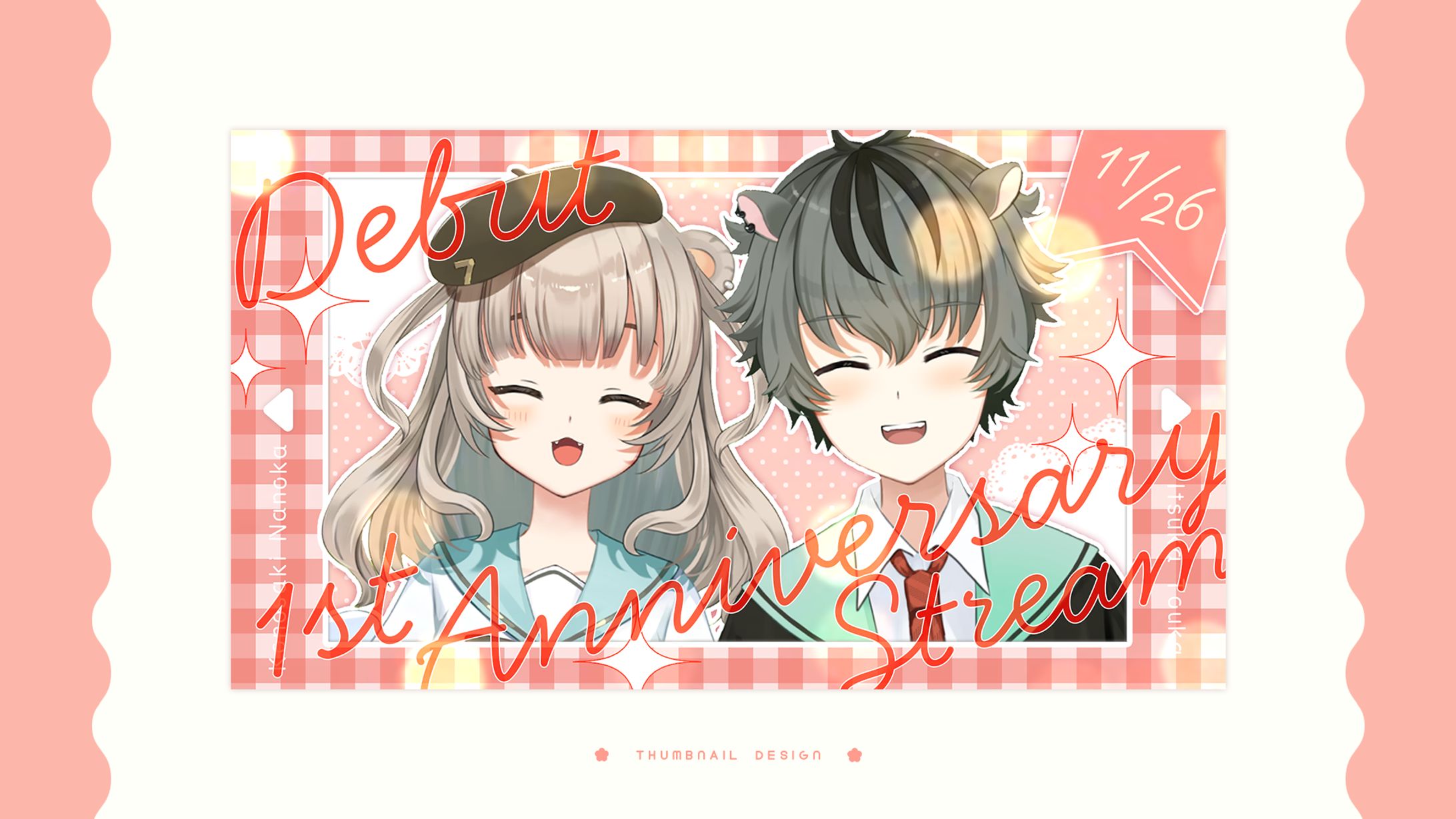 thumbnail design / 猪塚とうか 虎ノ崎なのか-1
